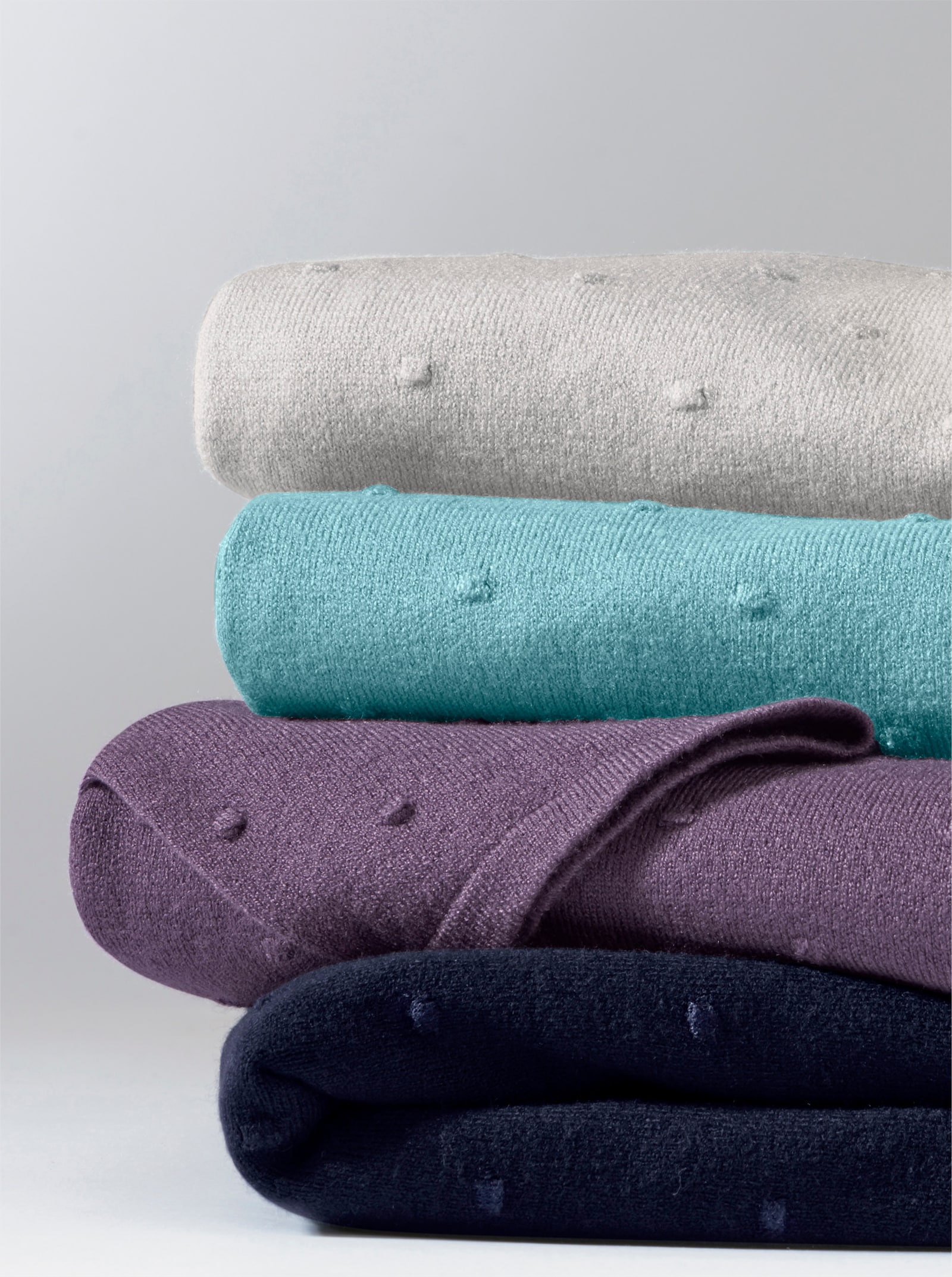 Langarm-Pullover mit abgerundetem Saum - feige