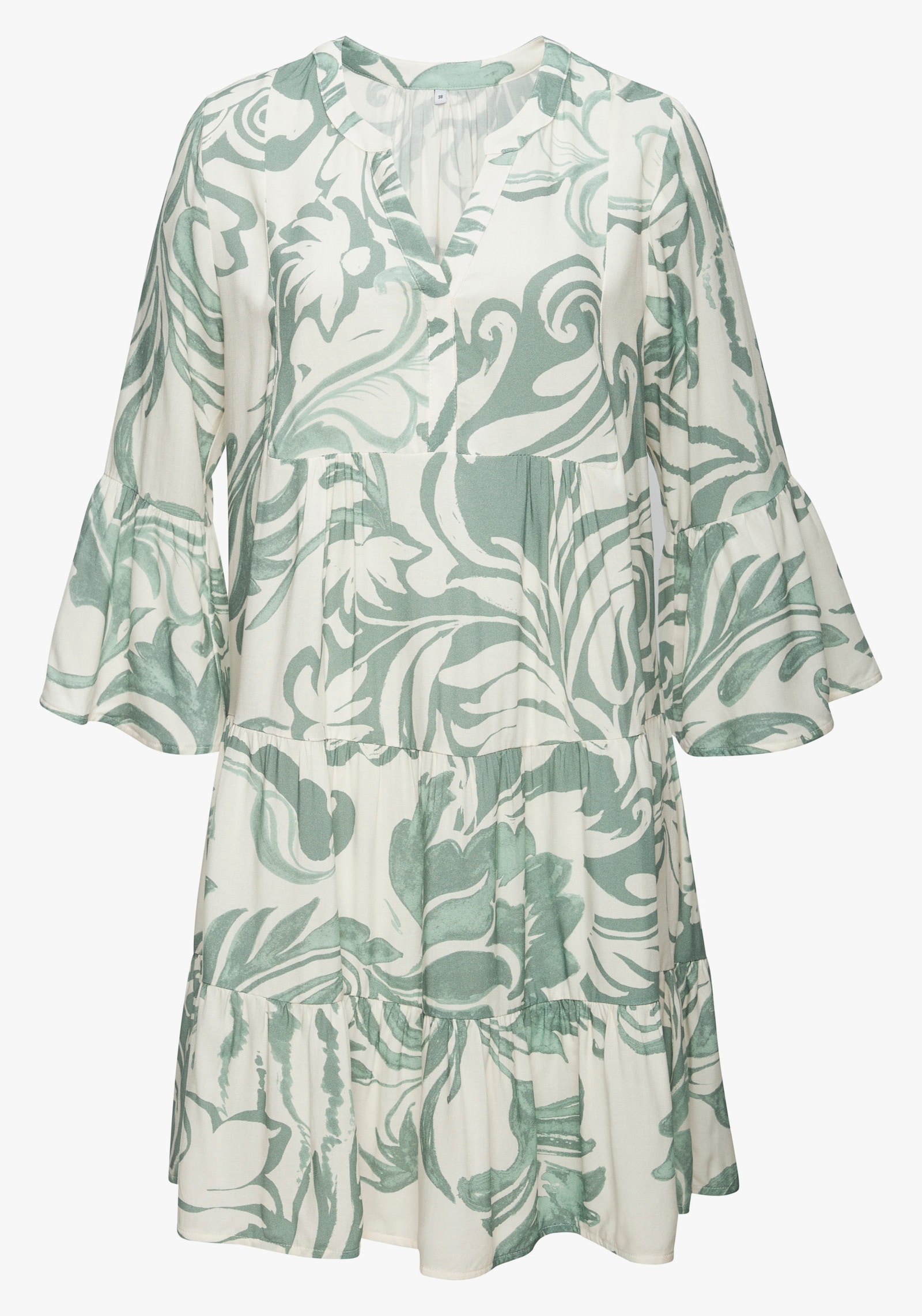 Vivance Sommerkleid - creme-salbeigrün bedruckt