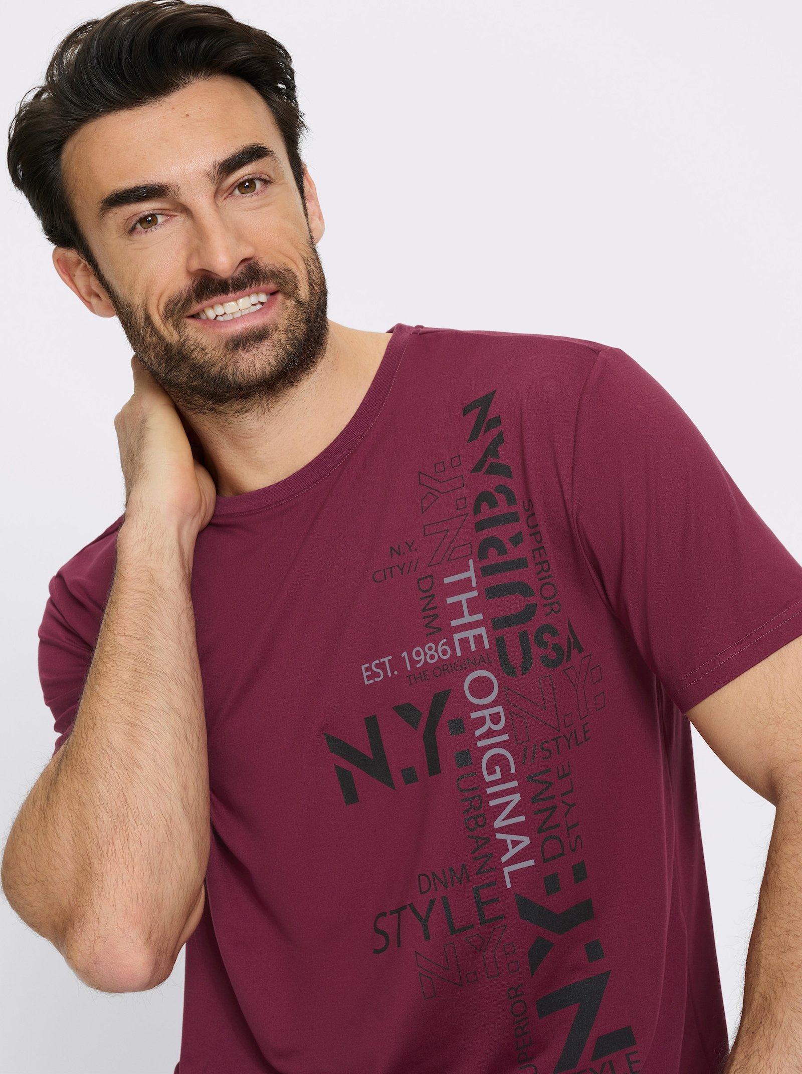 Catamaran Sports Funktionsshirt mit Schriftzug - bordeaux-bedruckt