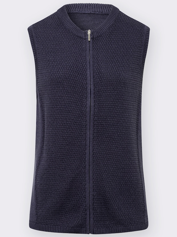 Mouwloos vest in nachtblauw Your Look... for less!