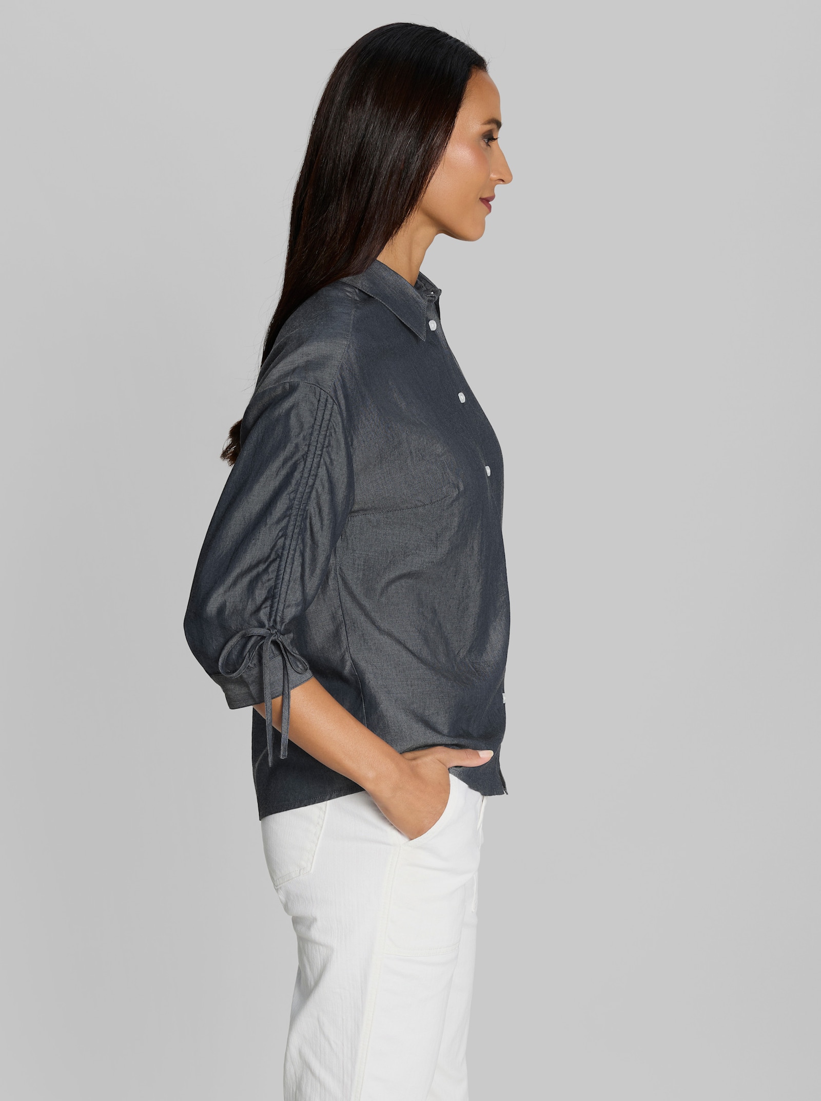 heine Hemdbluse in Denim-Optik - blue-stone-washed