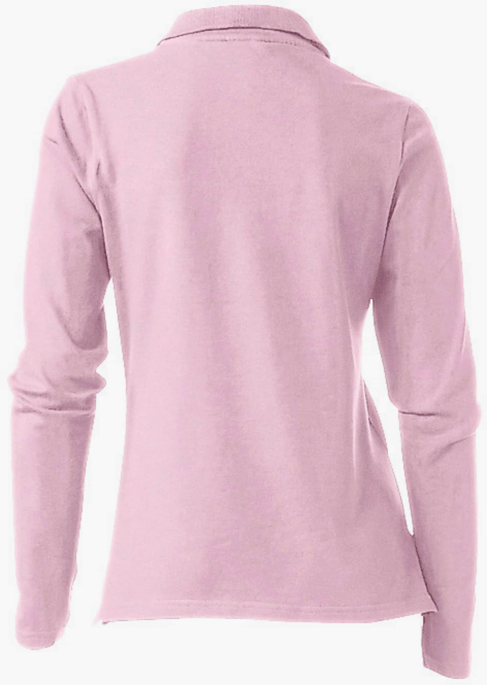 heine Langarm-Poloshirt in Pikee-Qualität - rosé