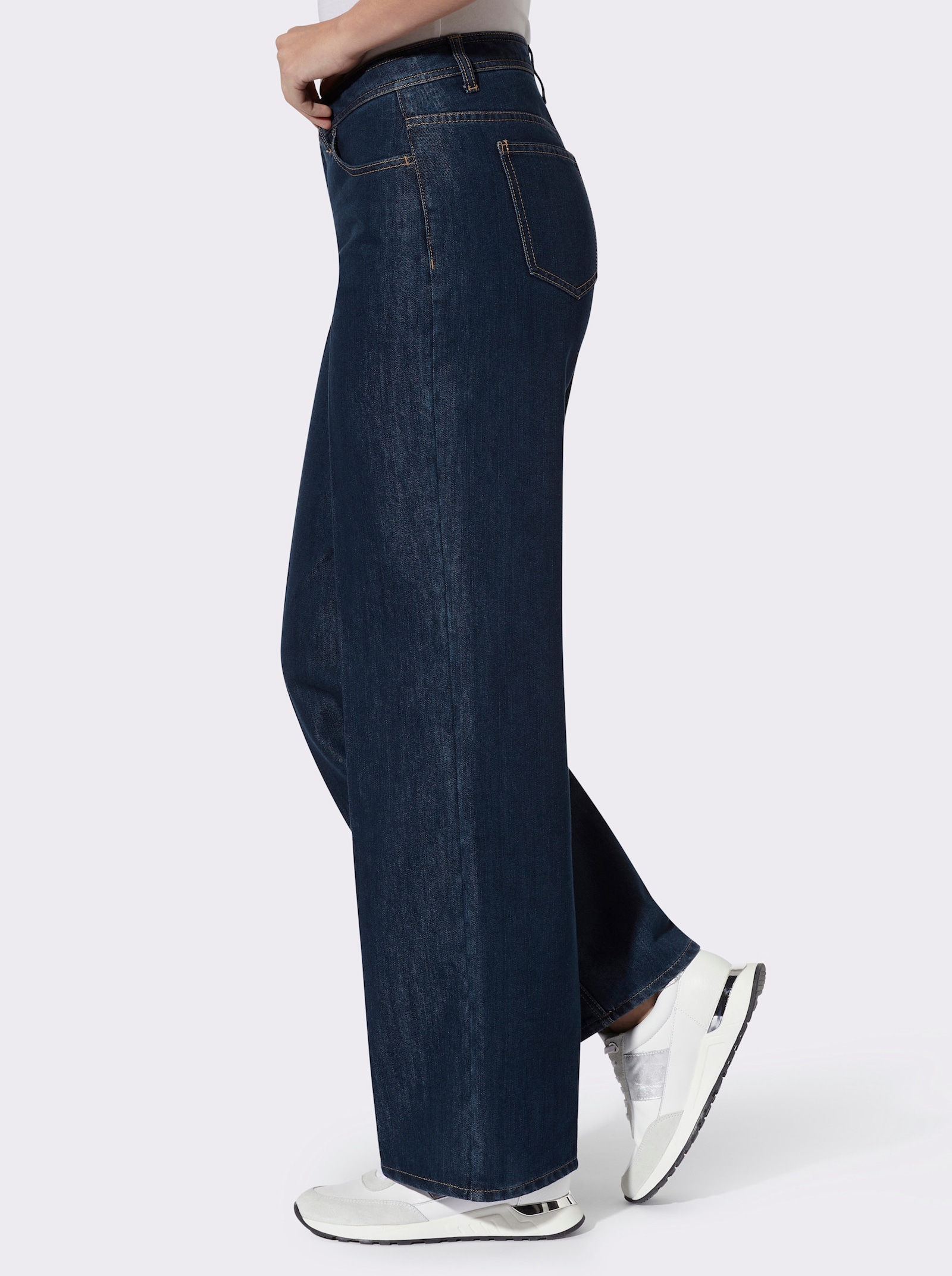 heine 5-Pocket-Jeans mit Bügelfalten - dark blue