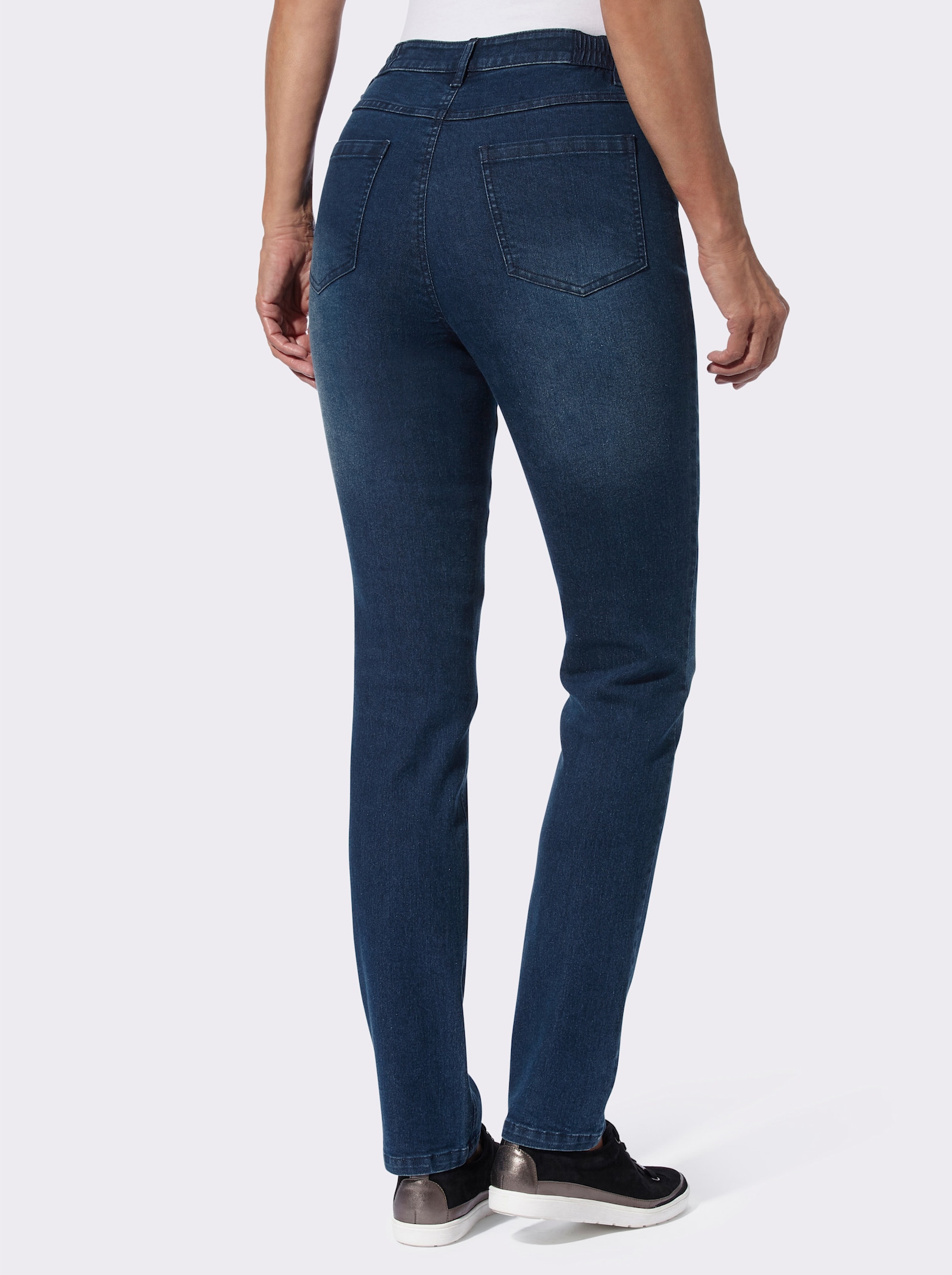 Jeans met comfortband achter - blue-stonewashed