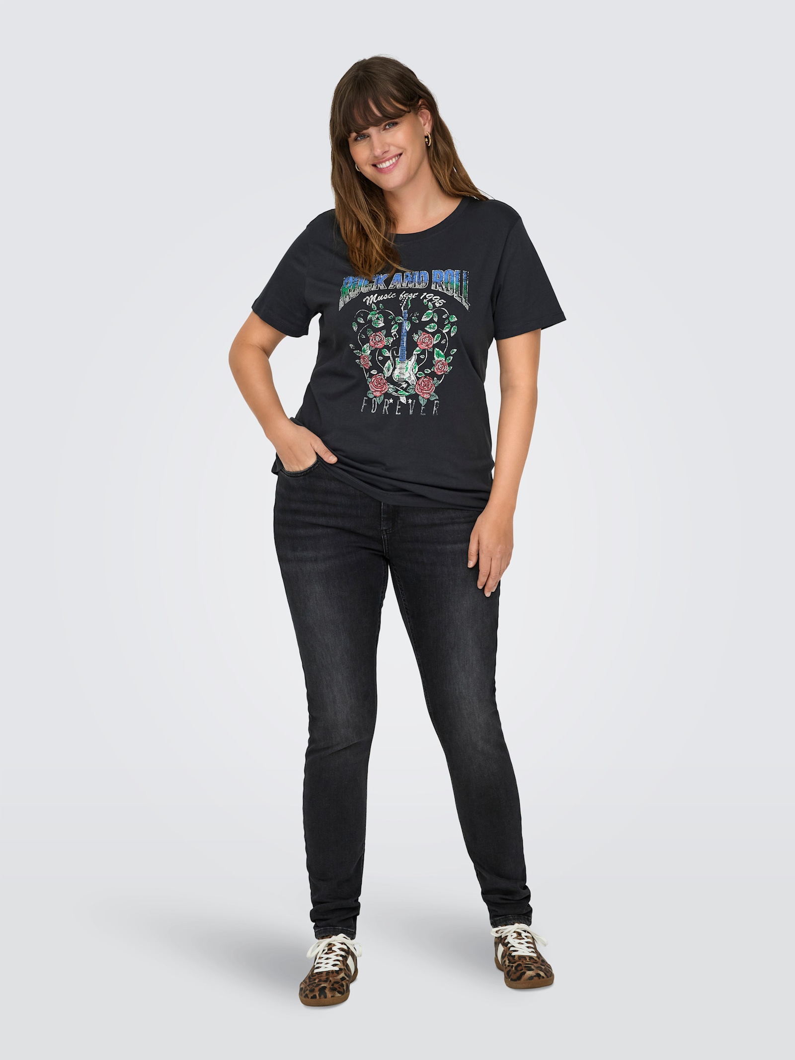 ONLY CARMAKOMA Skinny-fit-Jeans - washed black