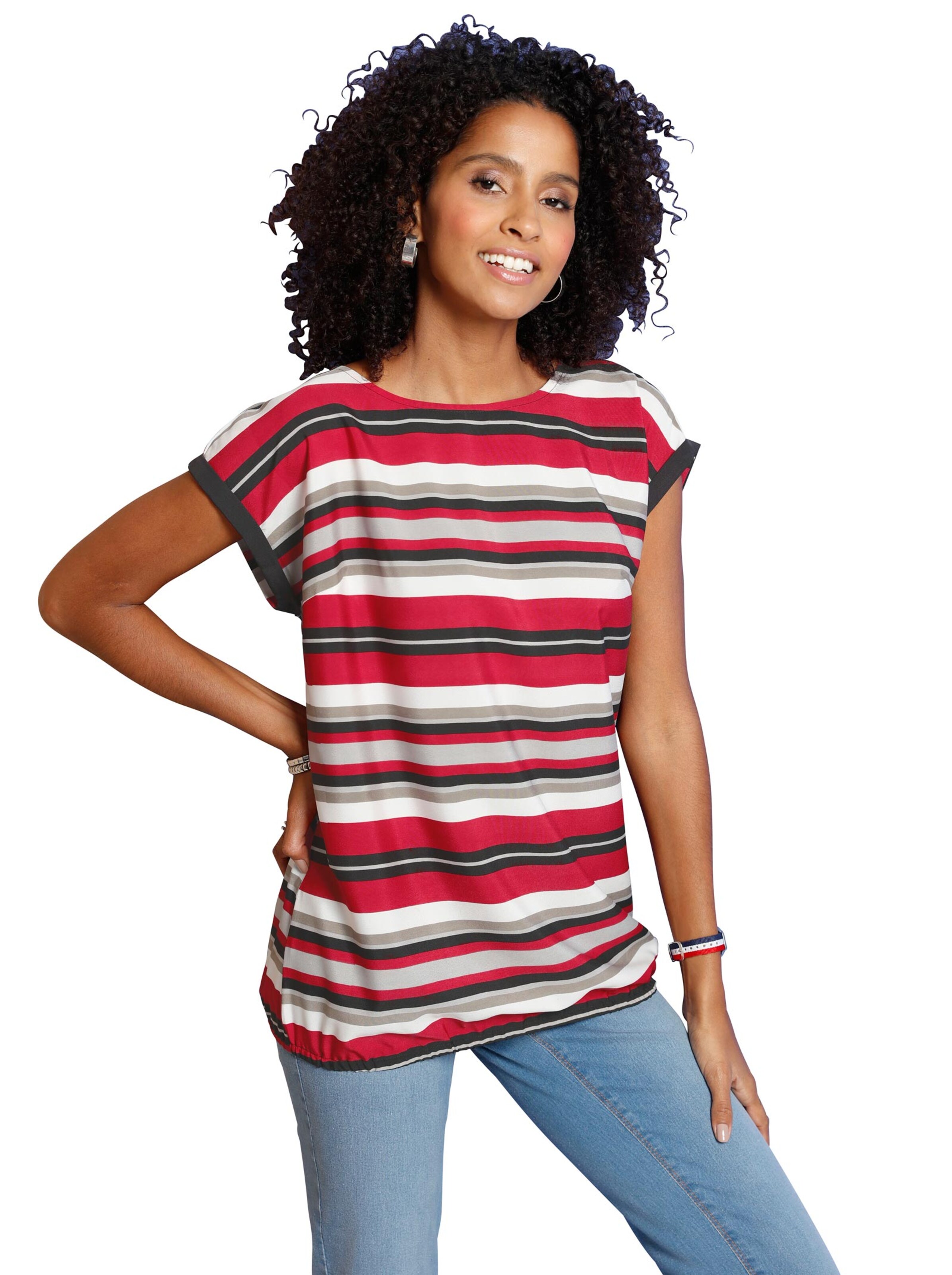 Tunika - rot-schwarz-geringelt