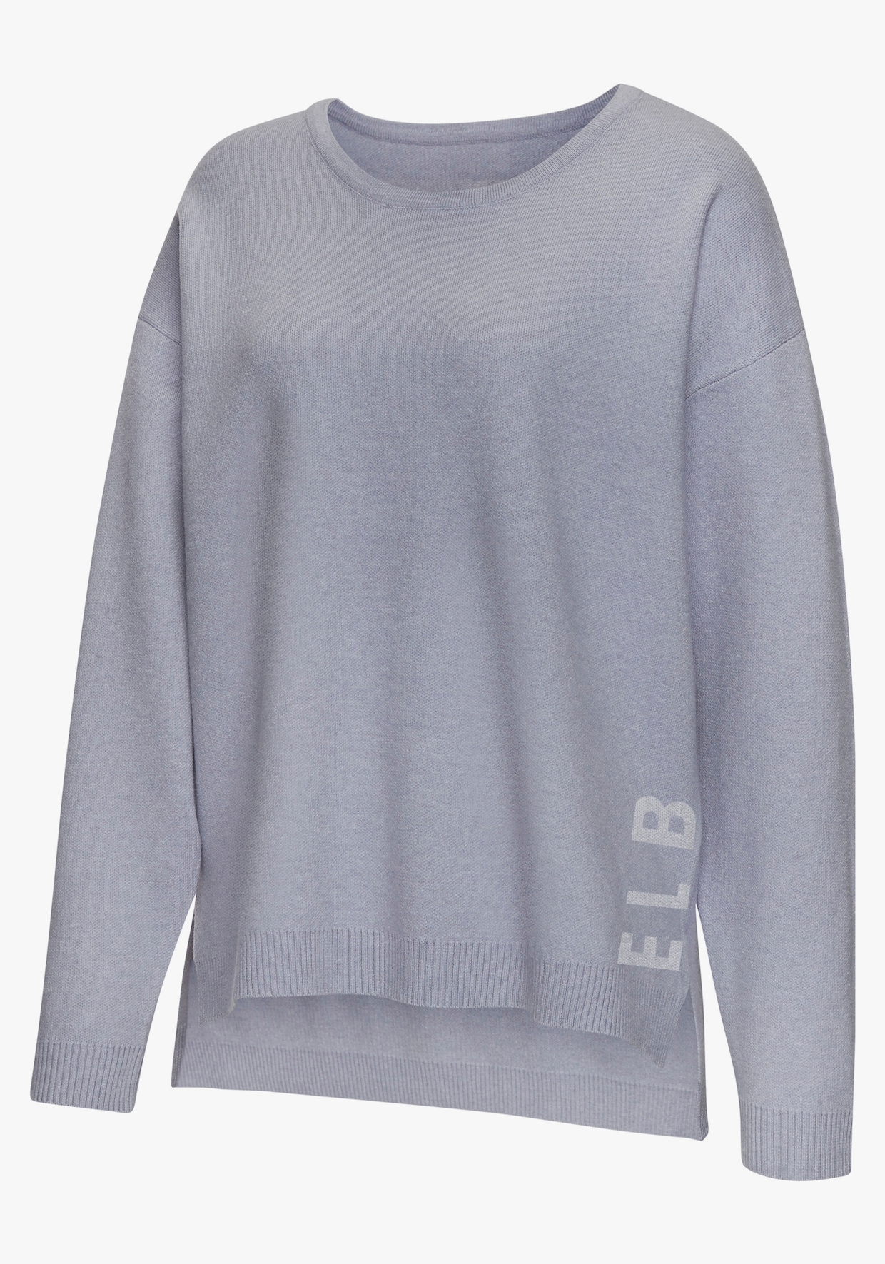 Elbsand Sweater - rauchblau meliert