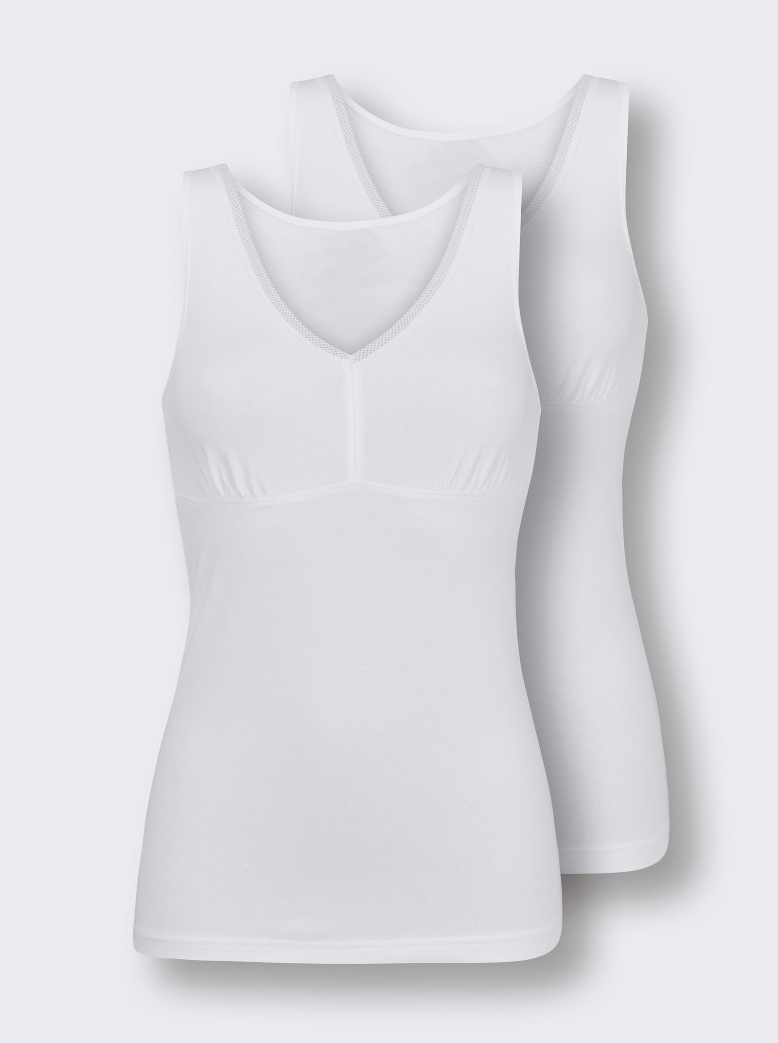 wäschepur BH-Hemd ohne Bügel - weiß