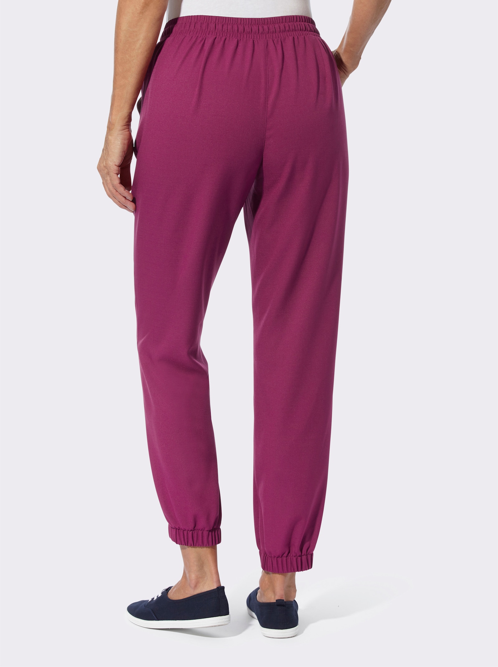 Kalhoty s elastickým pasem - slézová