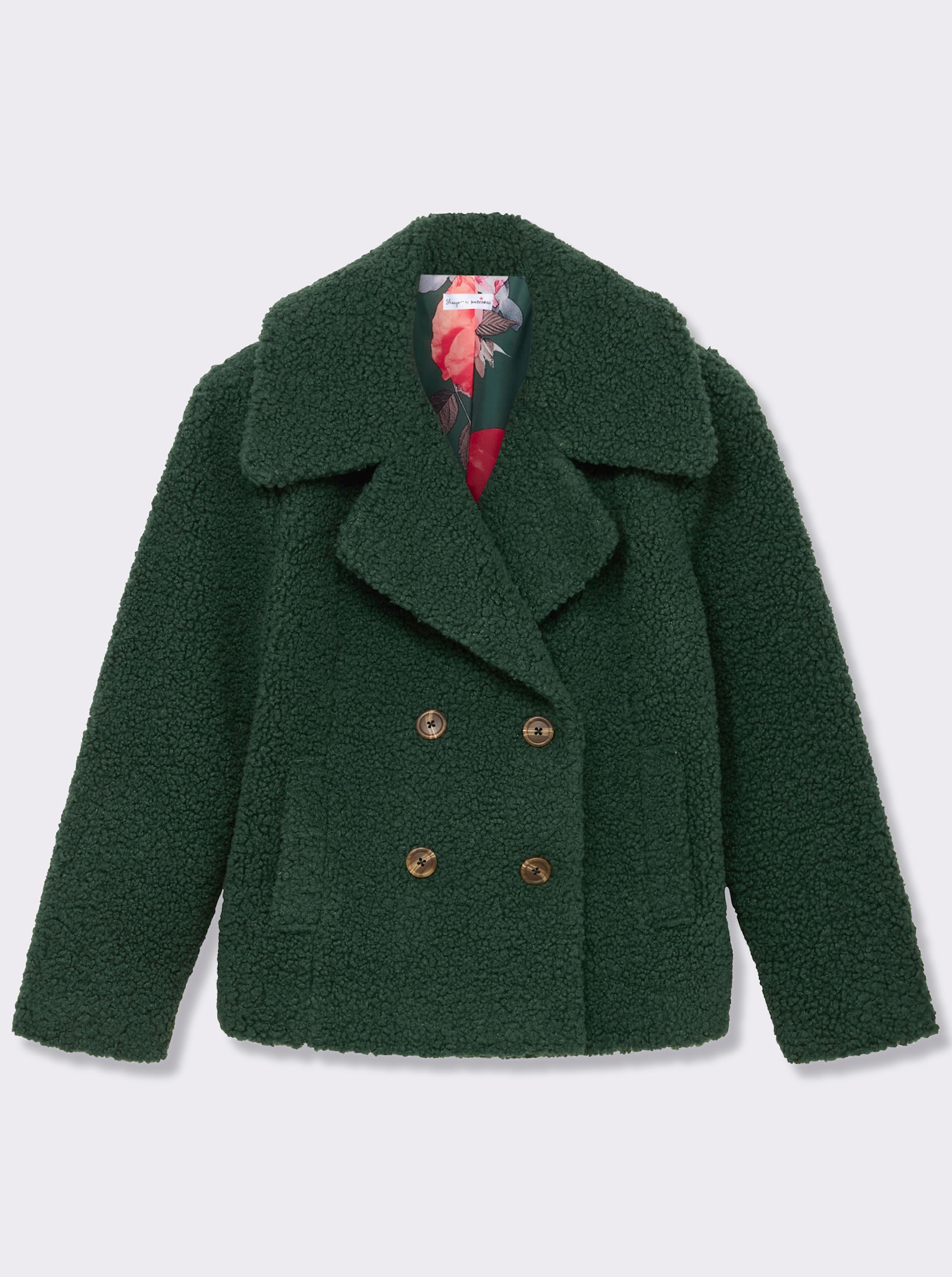 sheego by Joe Browns Cabanjacke aus Teddyfleece - moos