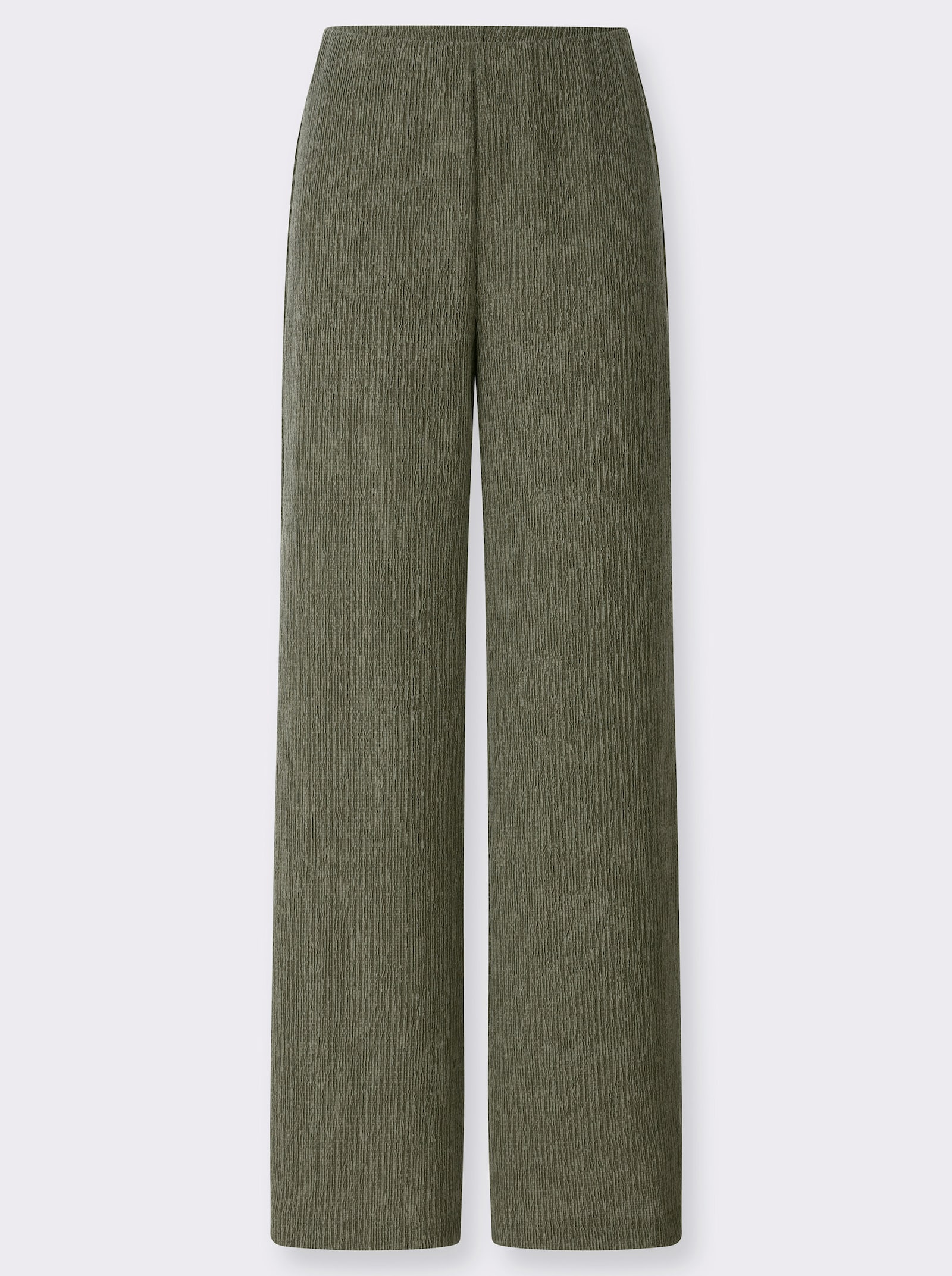 Palazzohose mit Rundum-Dehnbund - khaki