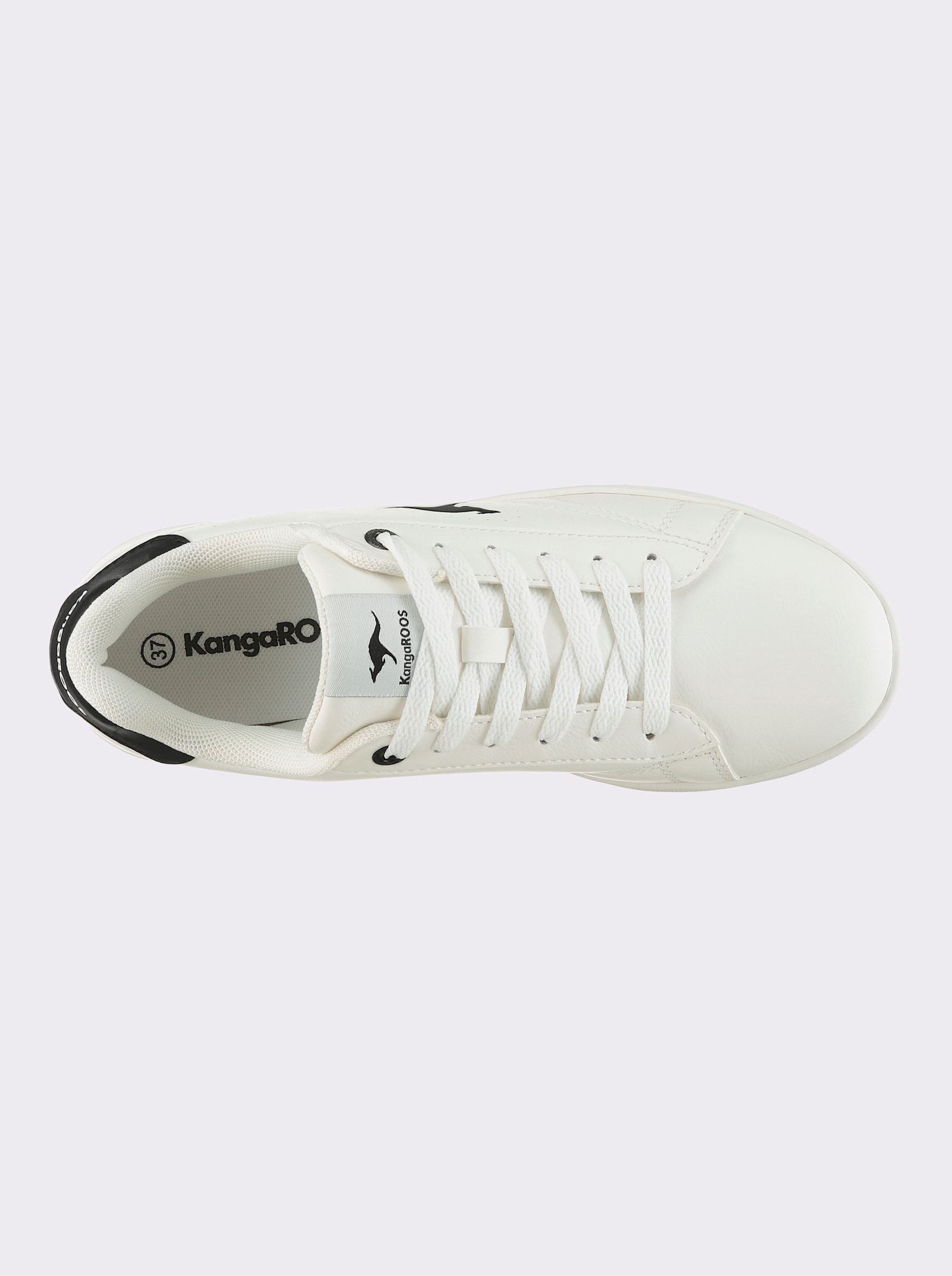 KangaROOS Sneaker aus Leder-Imitat, von KangaROOS - weiss-marine