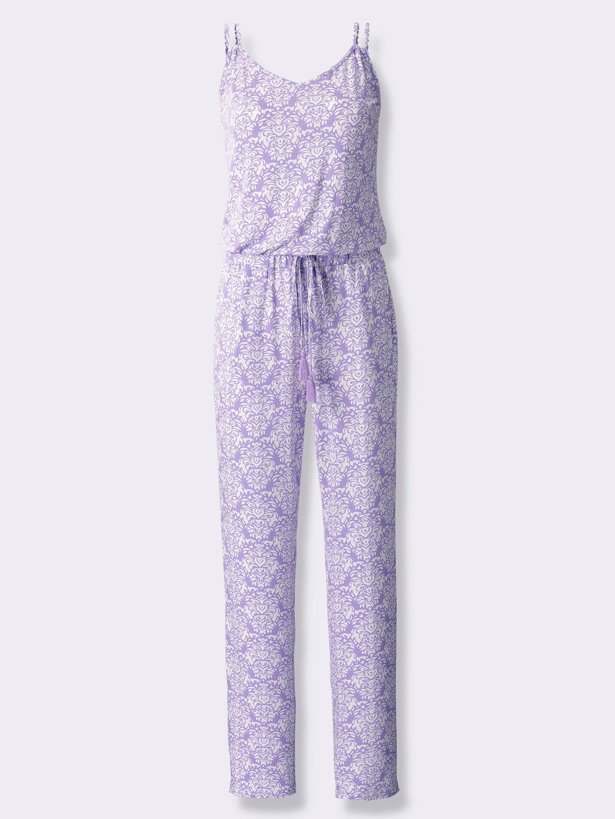 heine Jumpsuit - lavendel-ecru-bedruckt