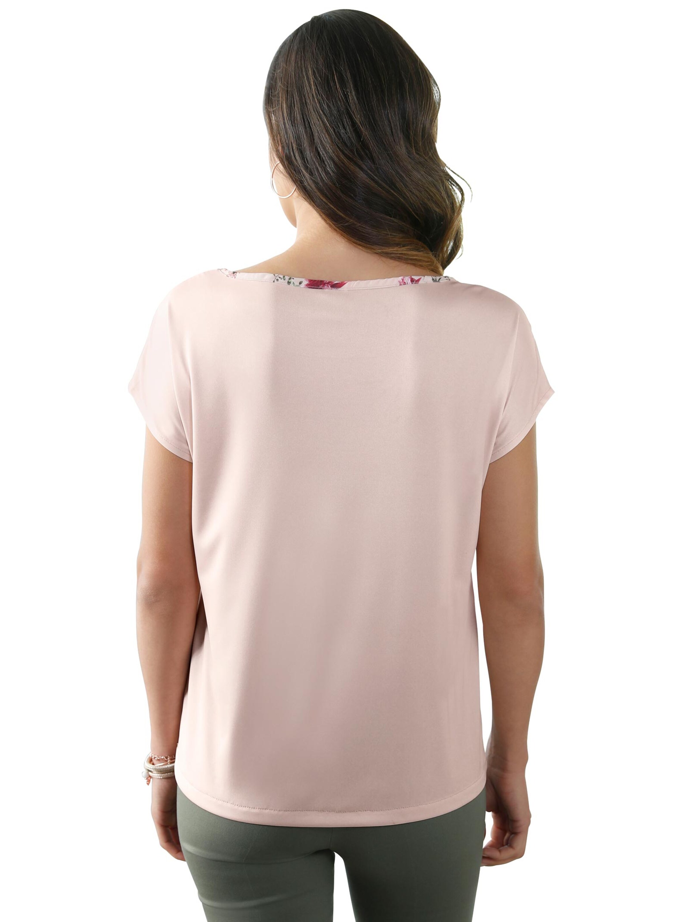 Blusenshirt - rosé-bedruckt