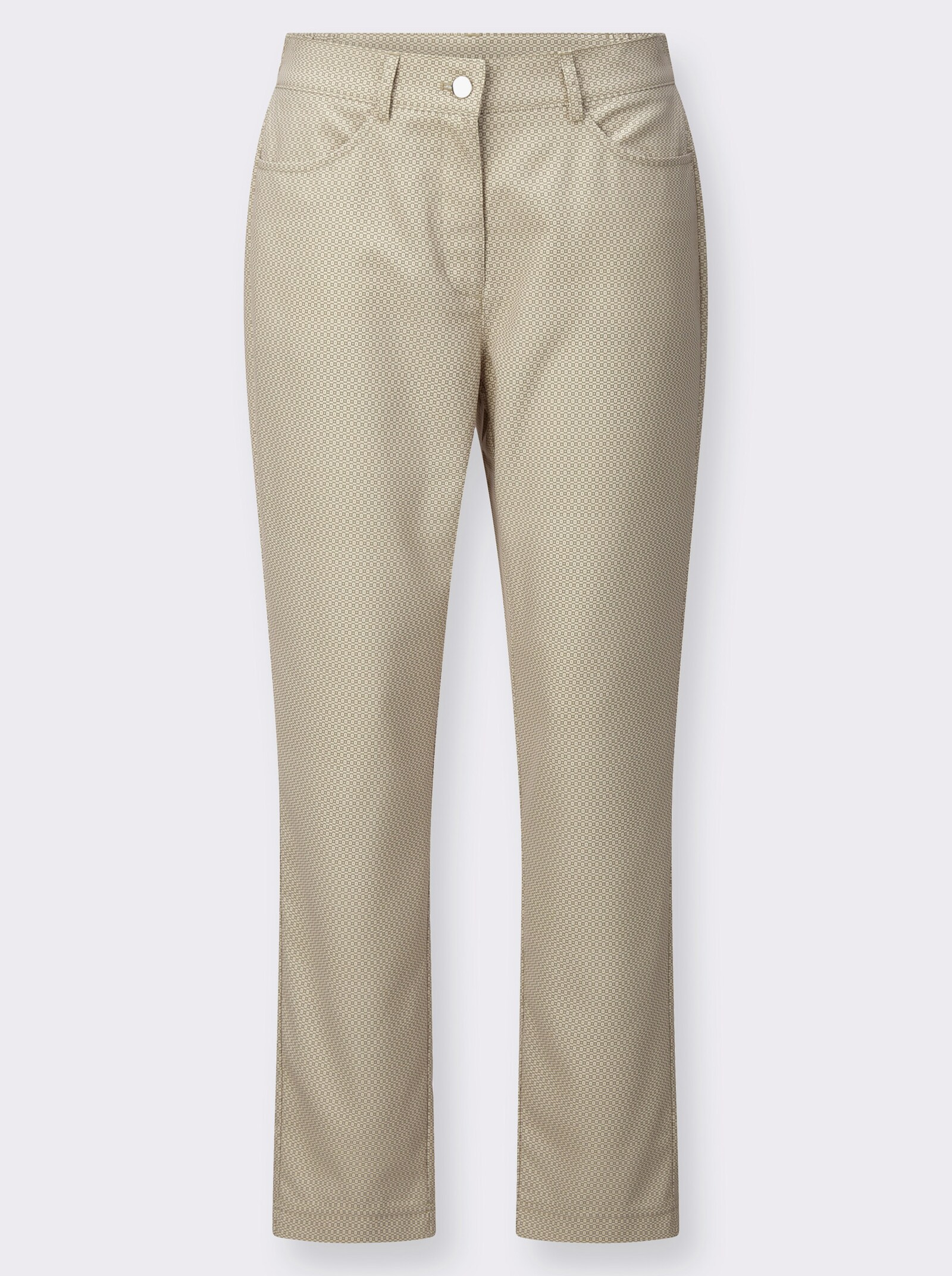 7/8-Hose im Minimal-Muster - taupe-bedruckt