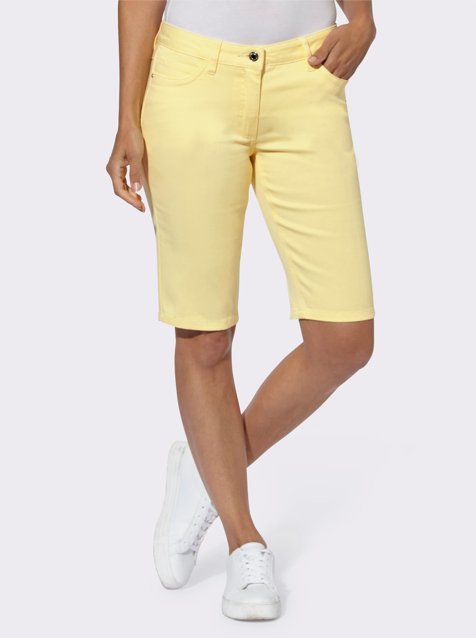 Bermudas im 5-Pocket-Style - zitrone
