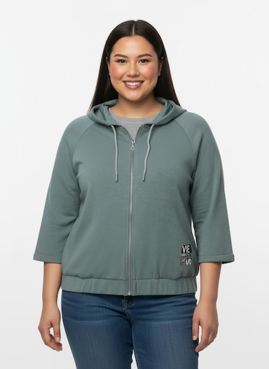 Shirtjacke mit Kapuze - jade