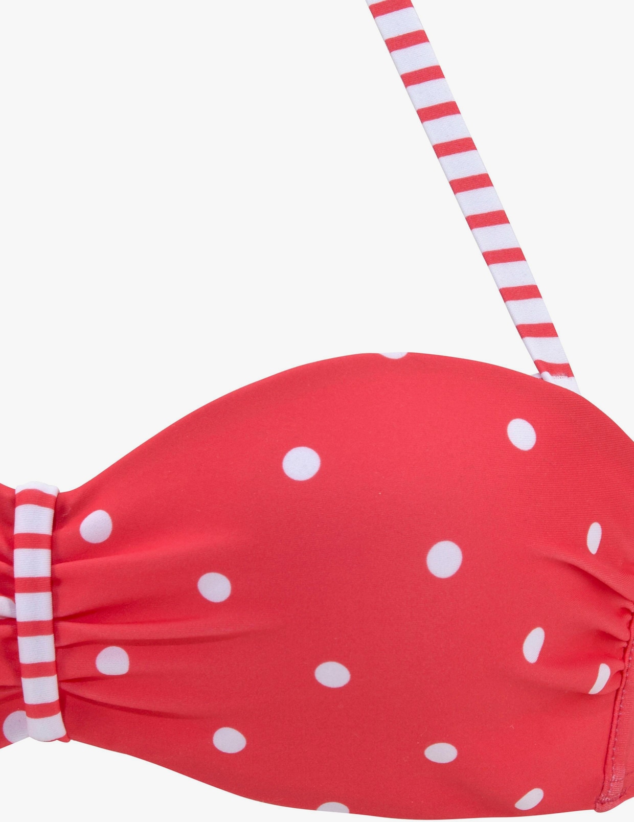 s.Oliver haut de bikini bandeau à armatures - rouge-blanc