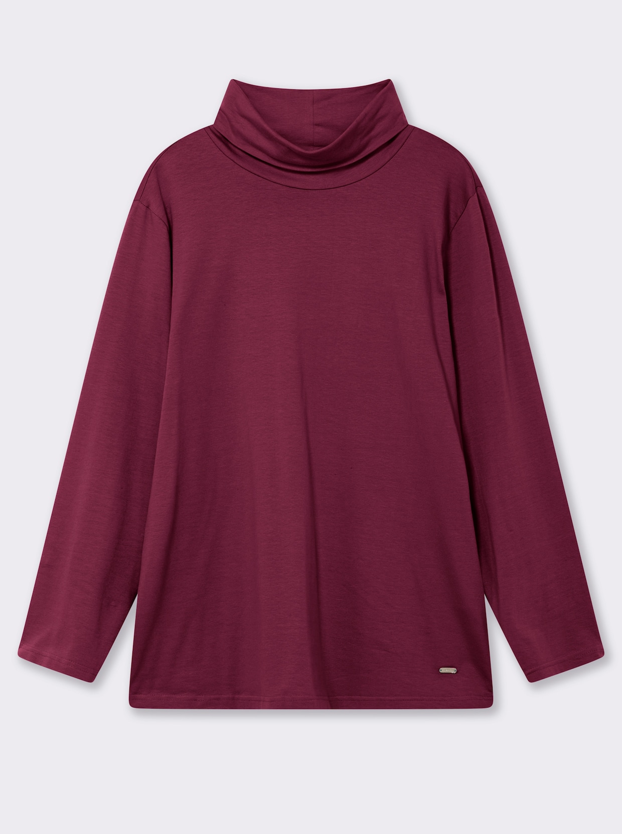 Rollkragenshirt mit langen Ärmeln - bordeaux