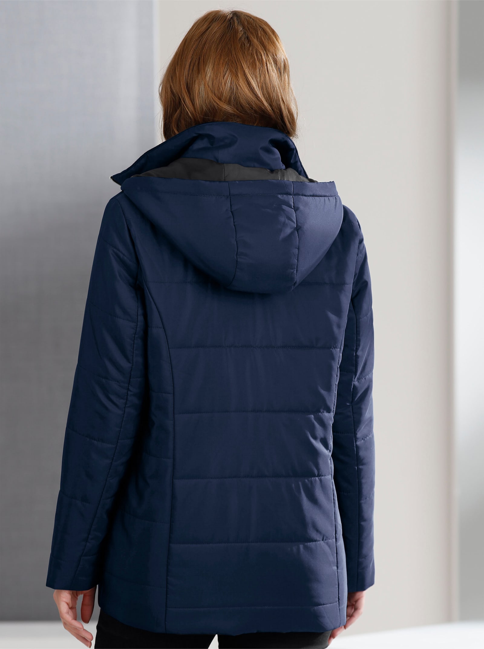 Prošívaná bunda s vatováním, hřejivá - námořnická modrá