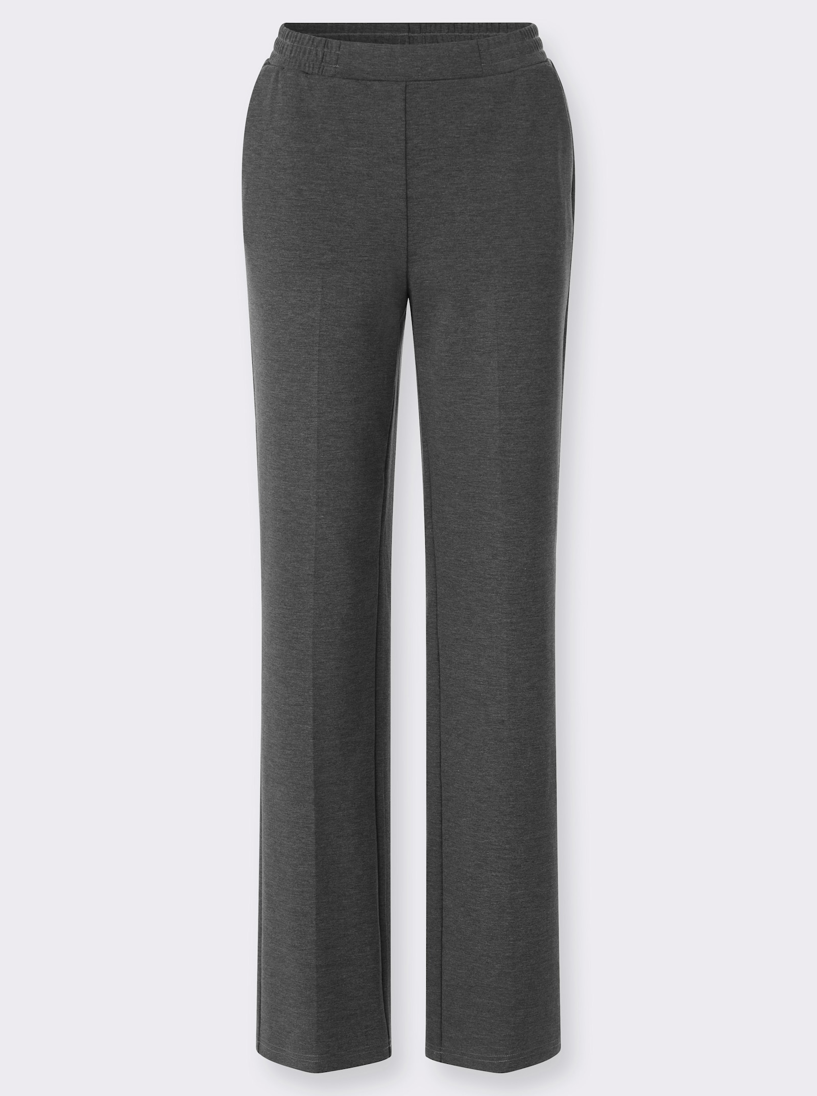 Bügelfaltenhose in Interlock-Qualität - anthrazit-meliert