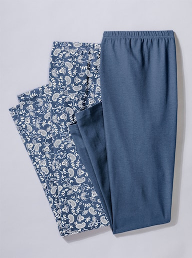 Leggings in Stretch-Qualität - marine + marine-bedruckt
