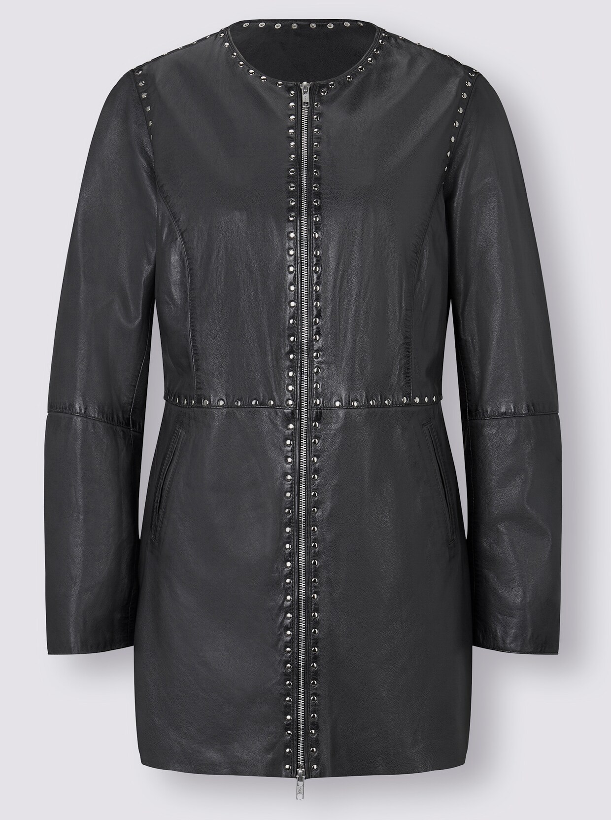 Mainpol Lederjacke - grau