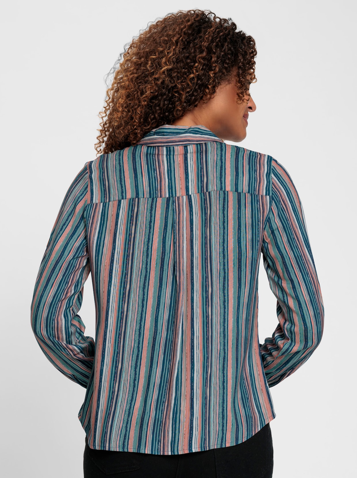 Gestreifte Bluse - marine-rosenholz-gestreift