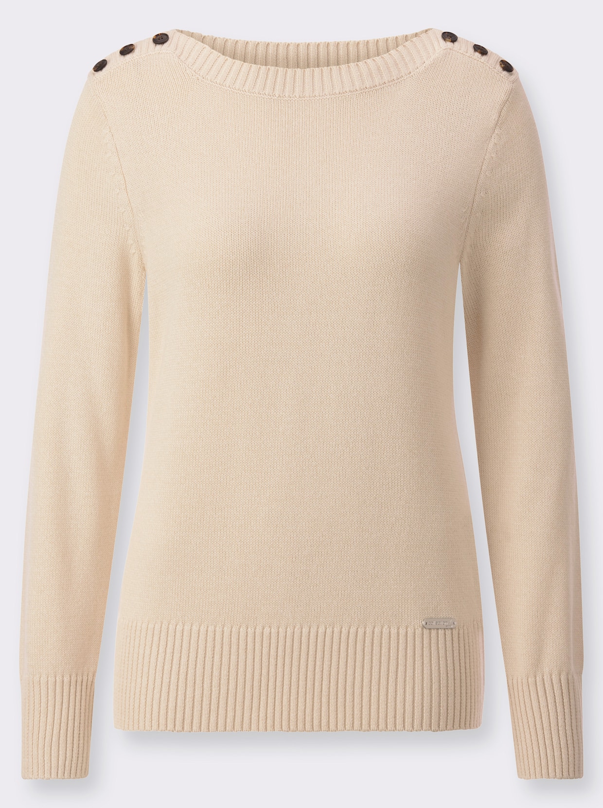 Pullover met lange mouwen - ivoor gemêleerd