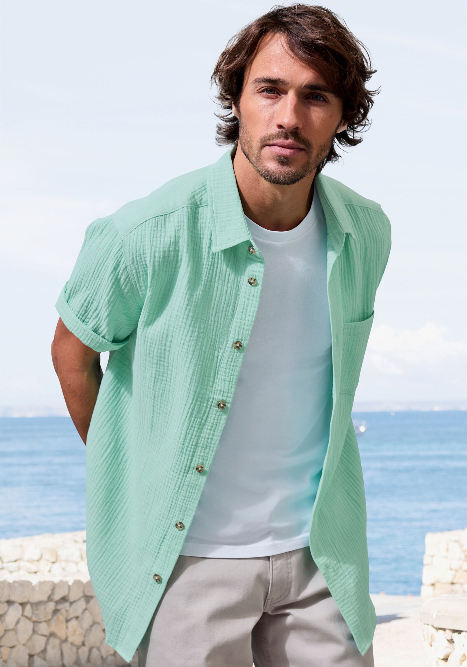 Beachtime Kurzarmhemd - mint