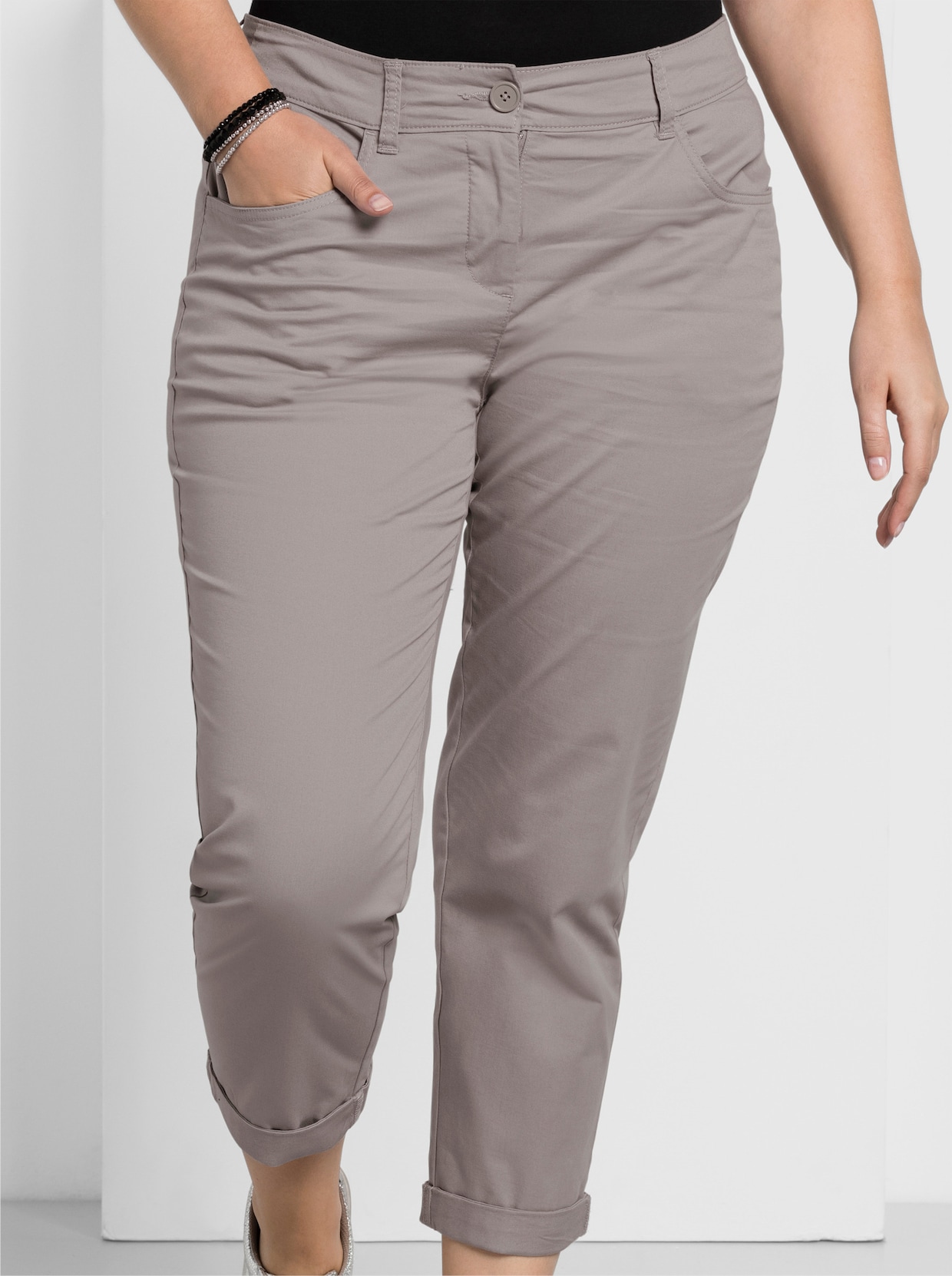 sheego 7/8-broek - zilvergrijs
