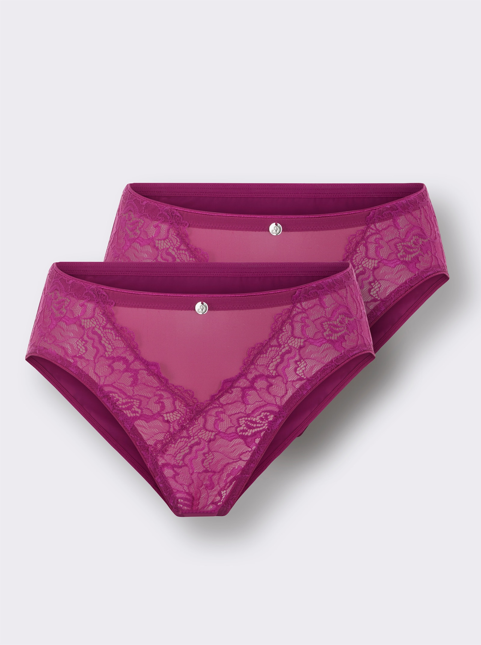 wäschepur Jazzpants mit Spitzeneinsatz - magenta