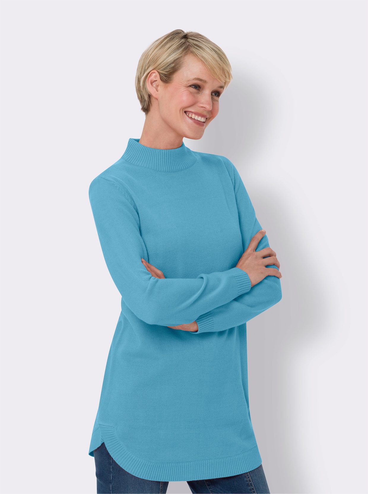 Lange pullover - aqua