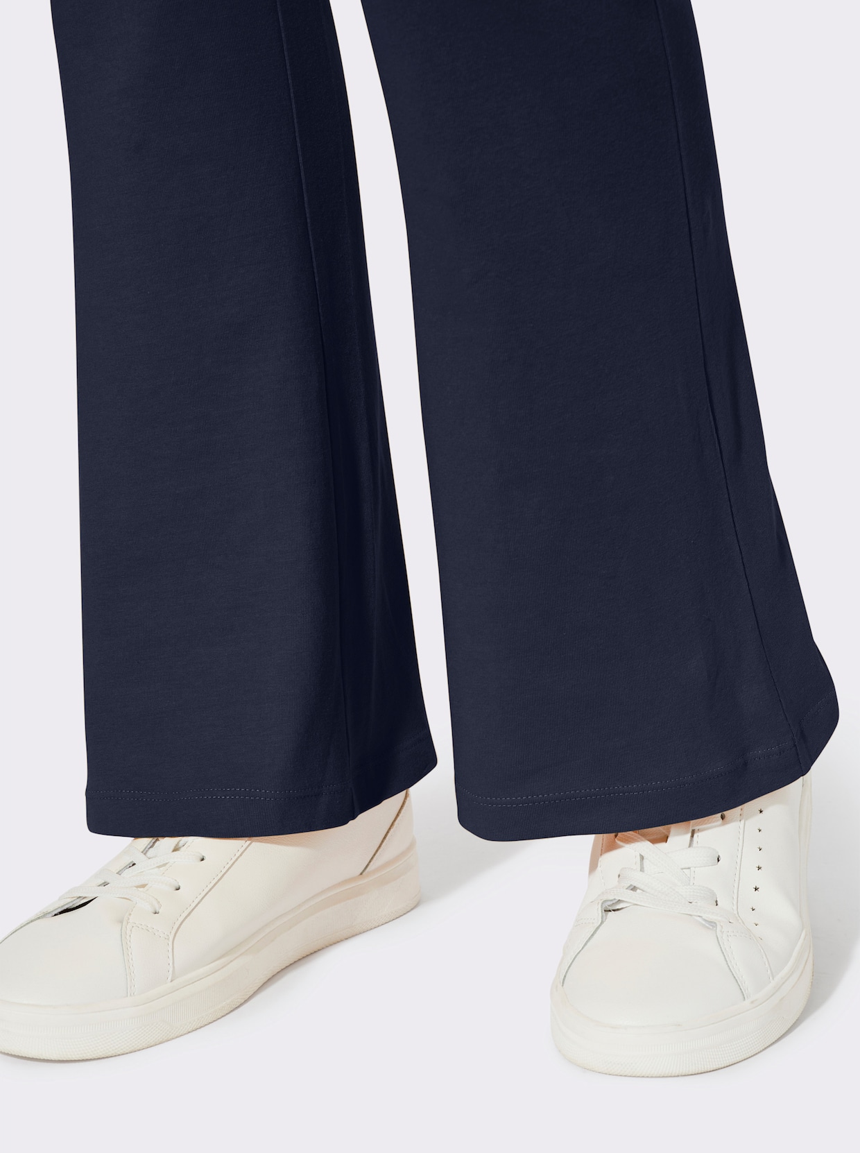 Freizeithose in Schlaghosen-Form - marine