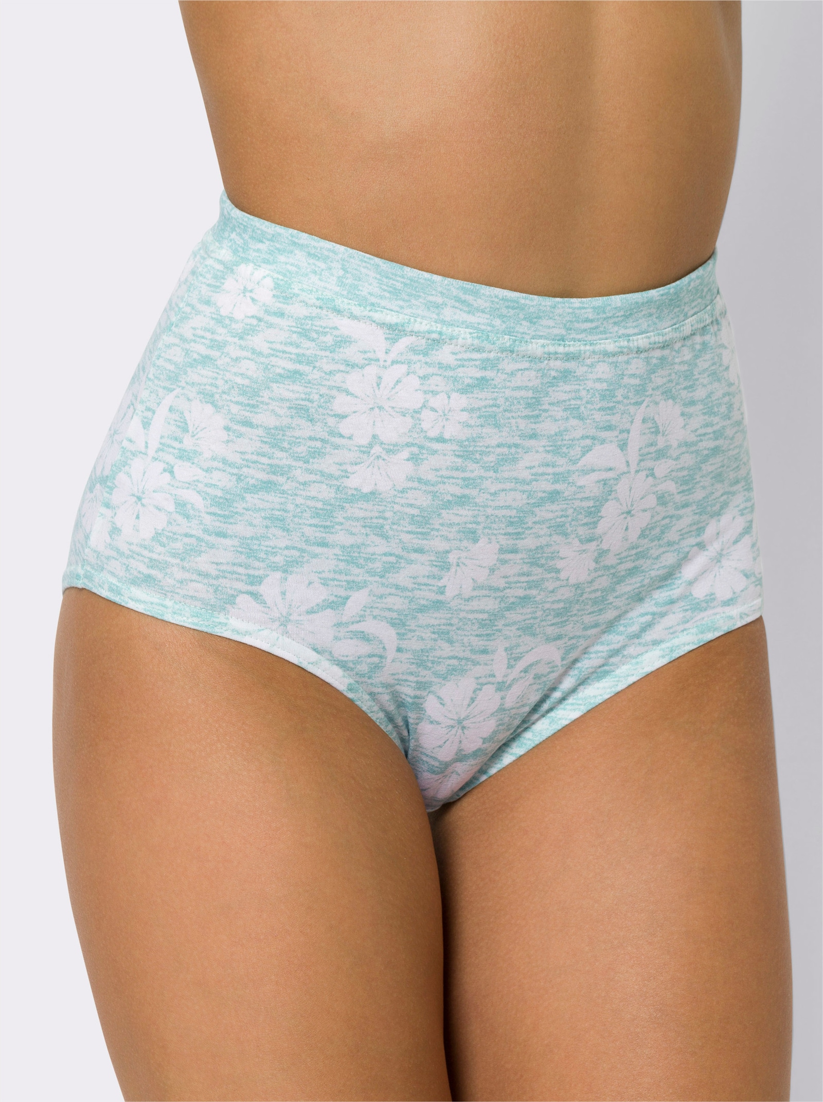 Kalhotky s pasem v balení po 4 ks - pestrá-melír