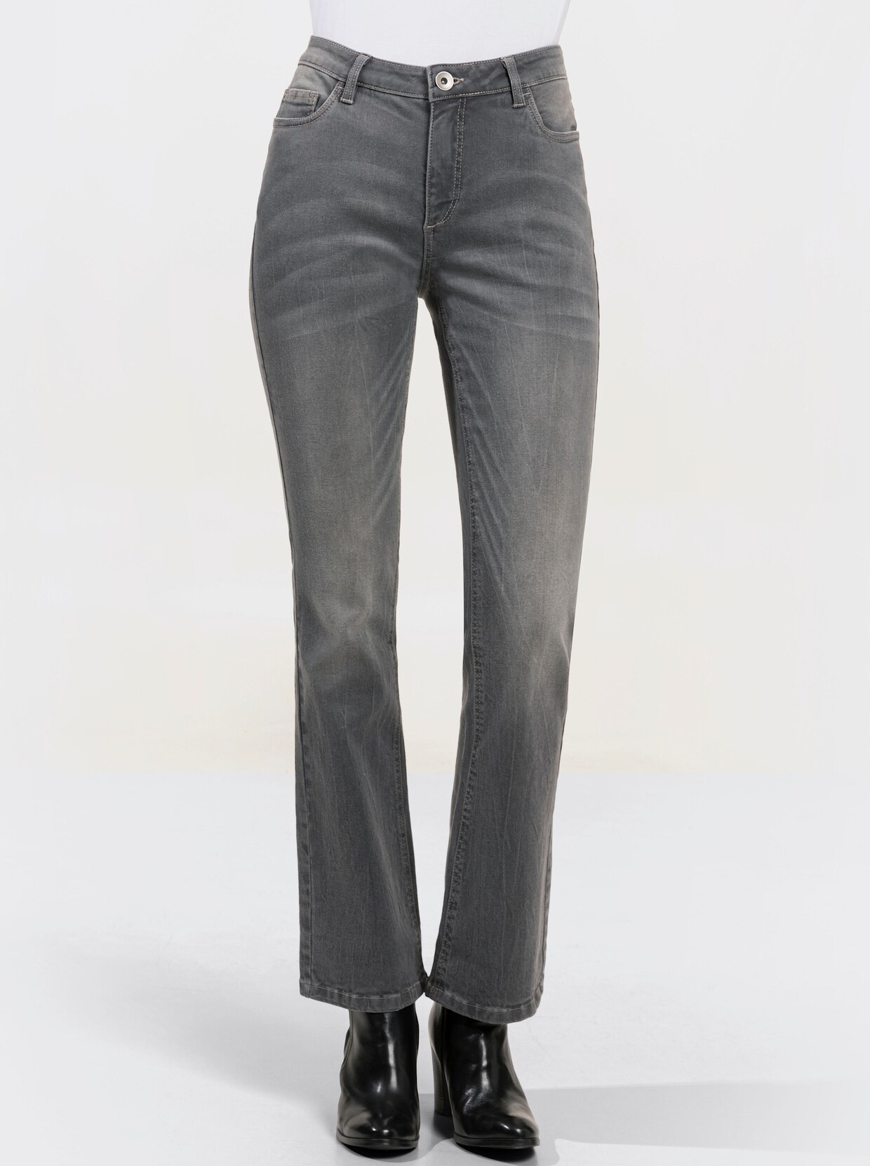 Bootcut jeans - grey-denim