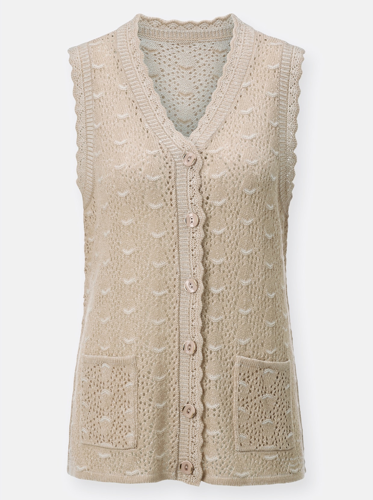 Vest - beige gemêleerd