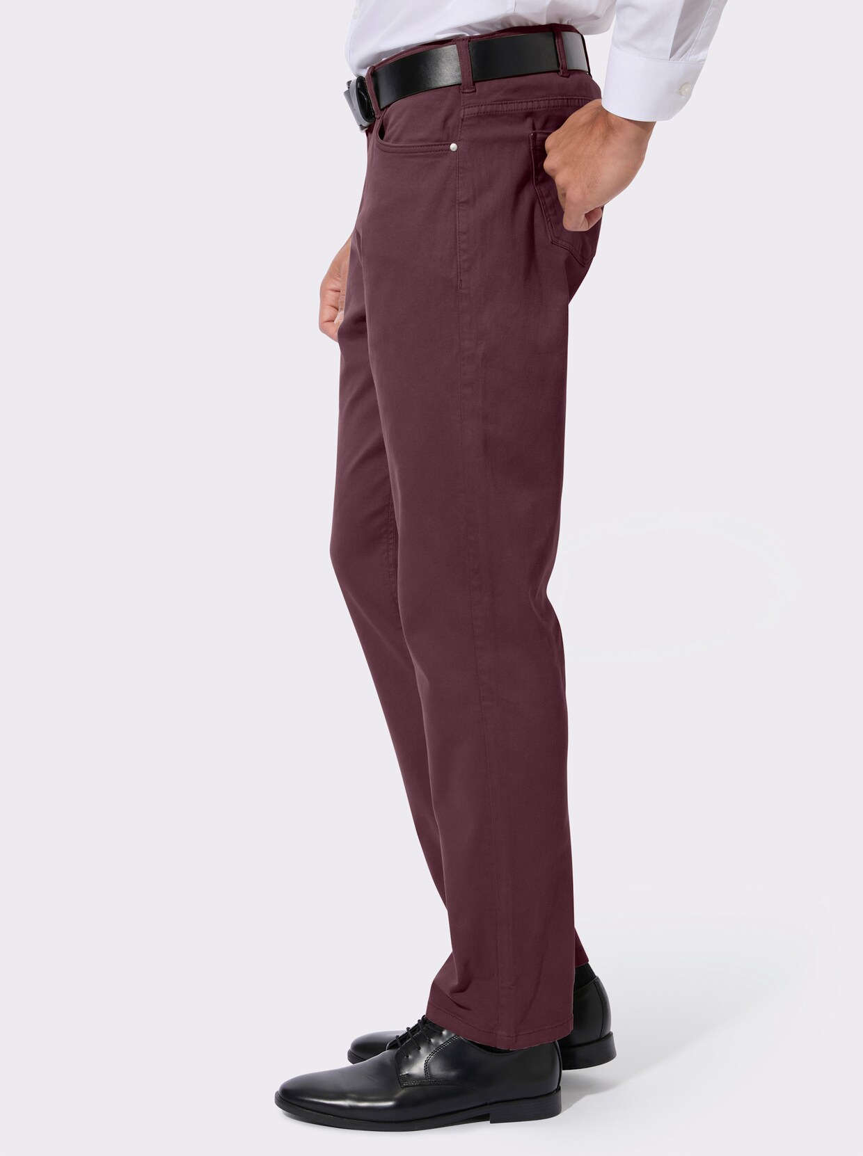 5-Pocket-Jeans in Twill-Qualität - burgund
