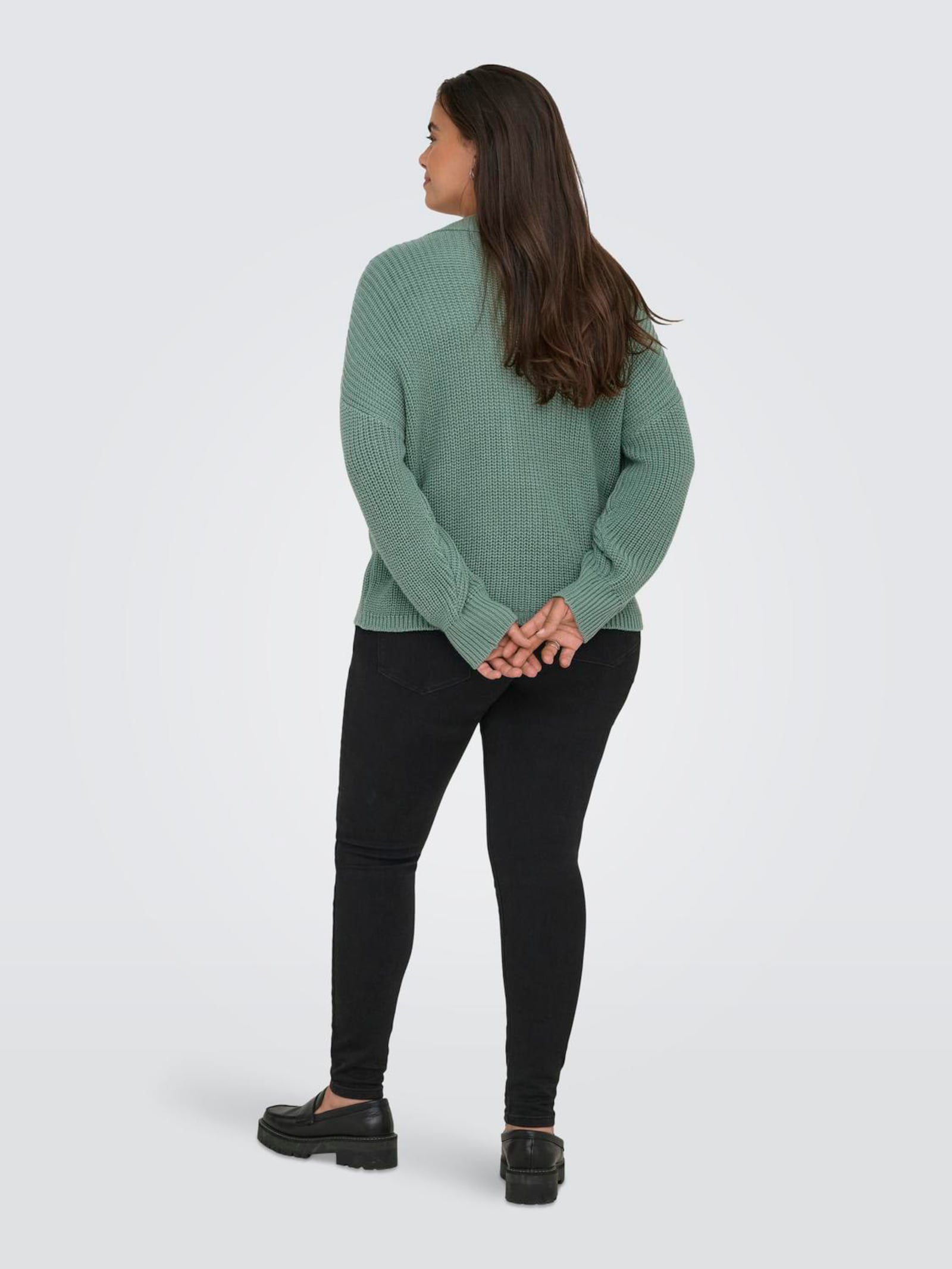 ONLY CARMAKOMA Strickjacke - chinois green