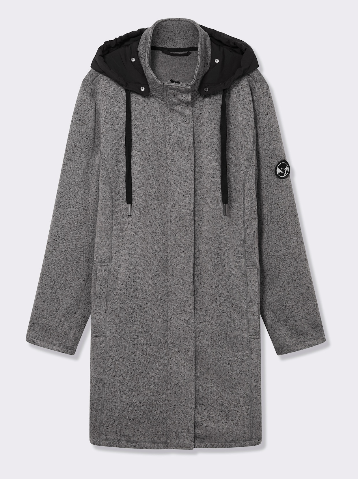 sheego Strickfleecejacke - anthrazit-meliert