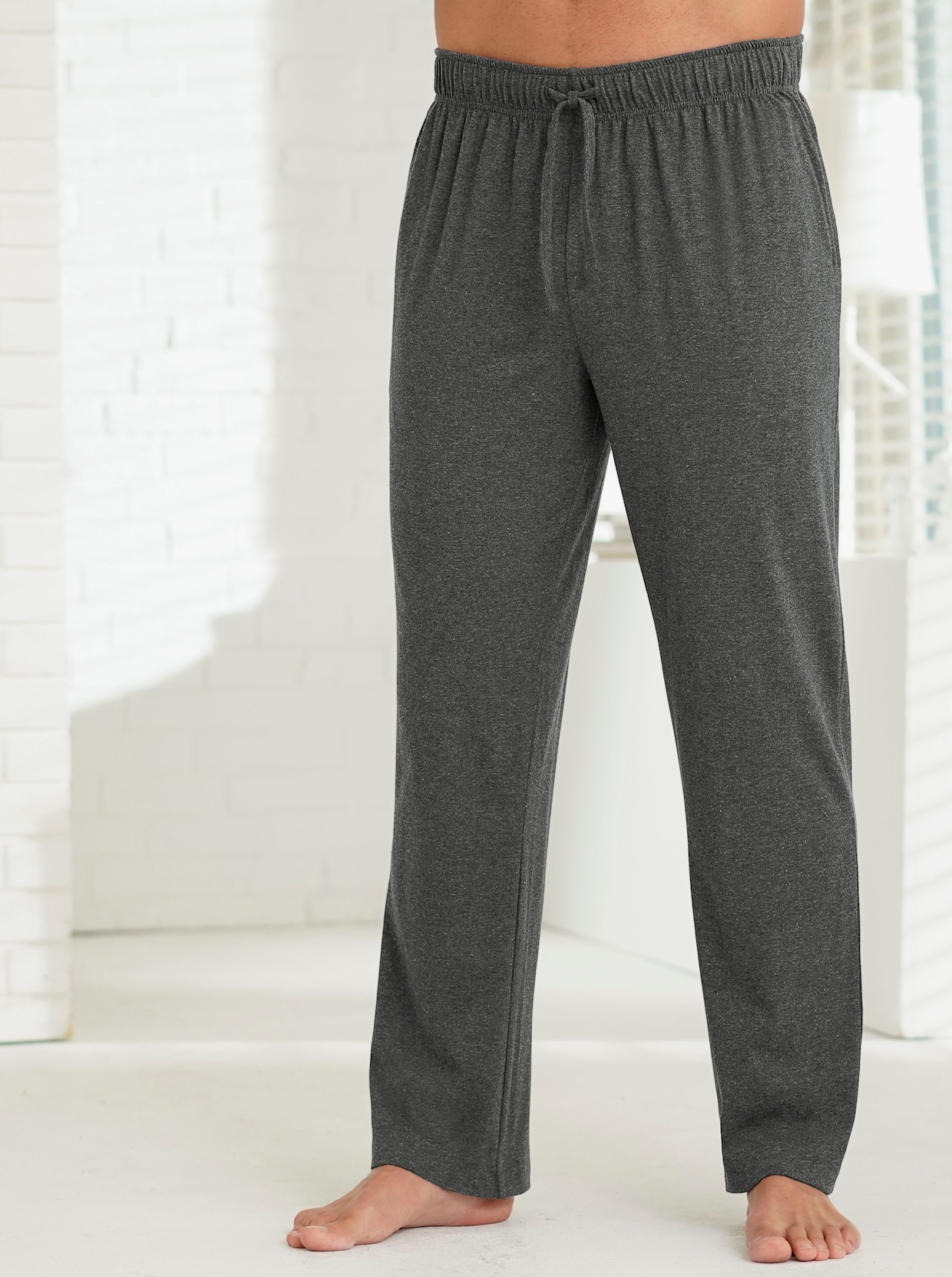 wäschepur men Dameslegging, lang - marine + antraciet gemêleerd