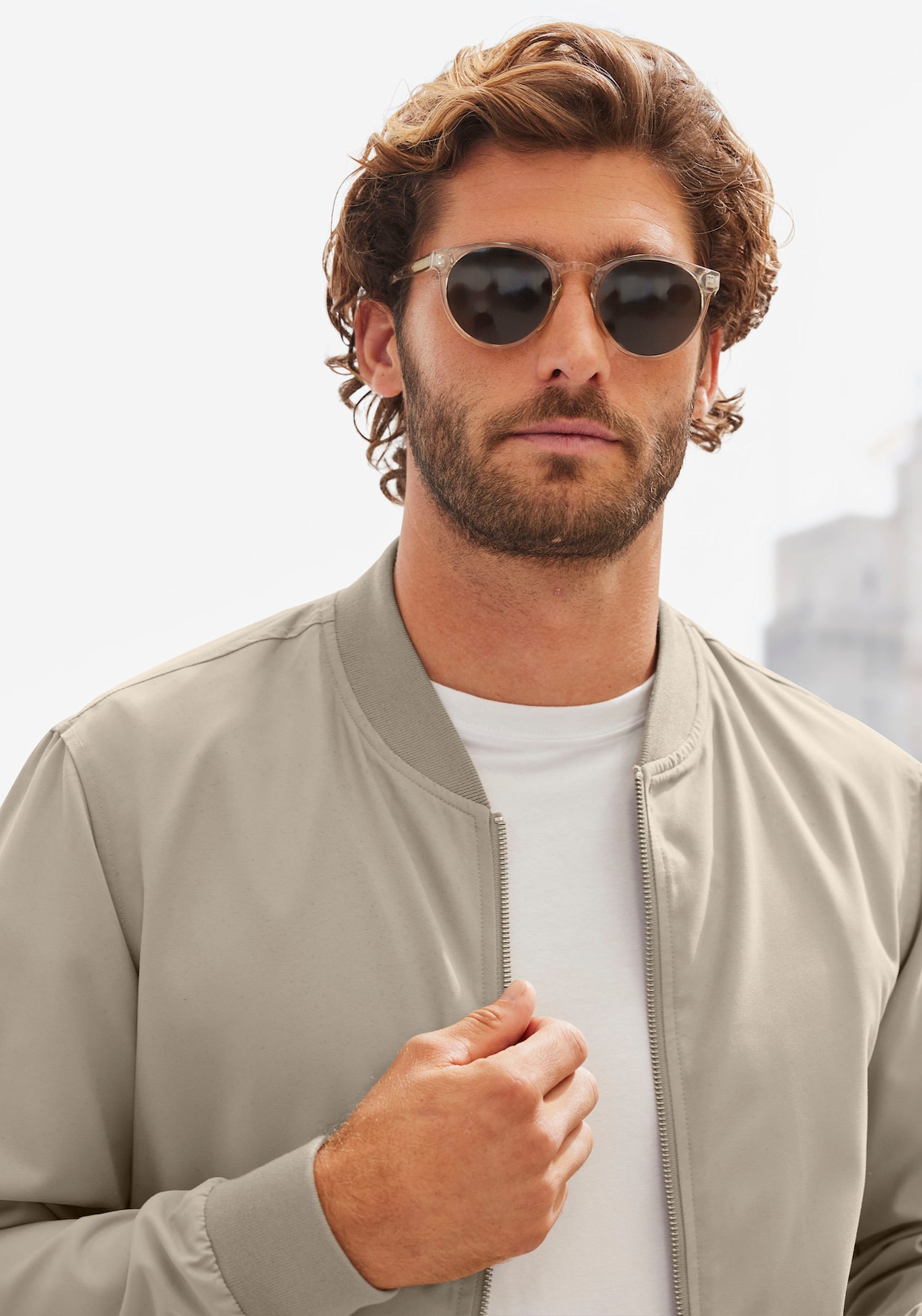 Bomberjacke - beige