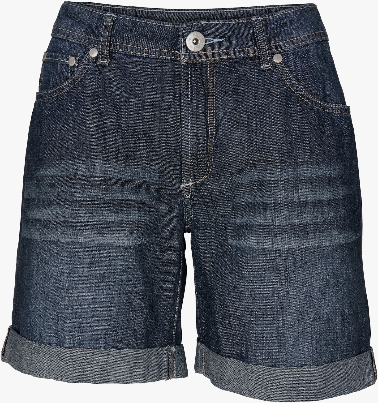 heine Jeansshort mit Beinaufschlag - dark denim
