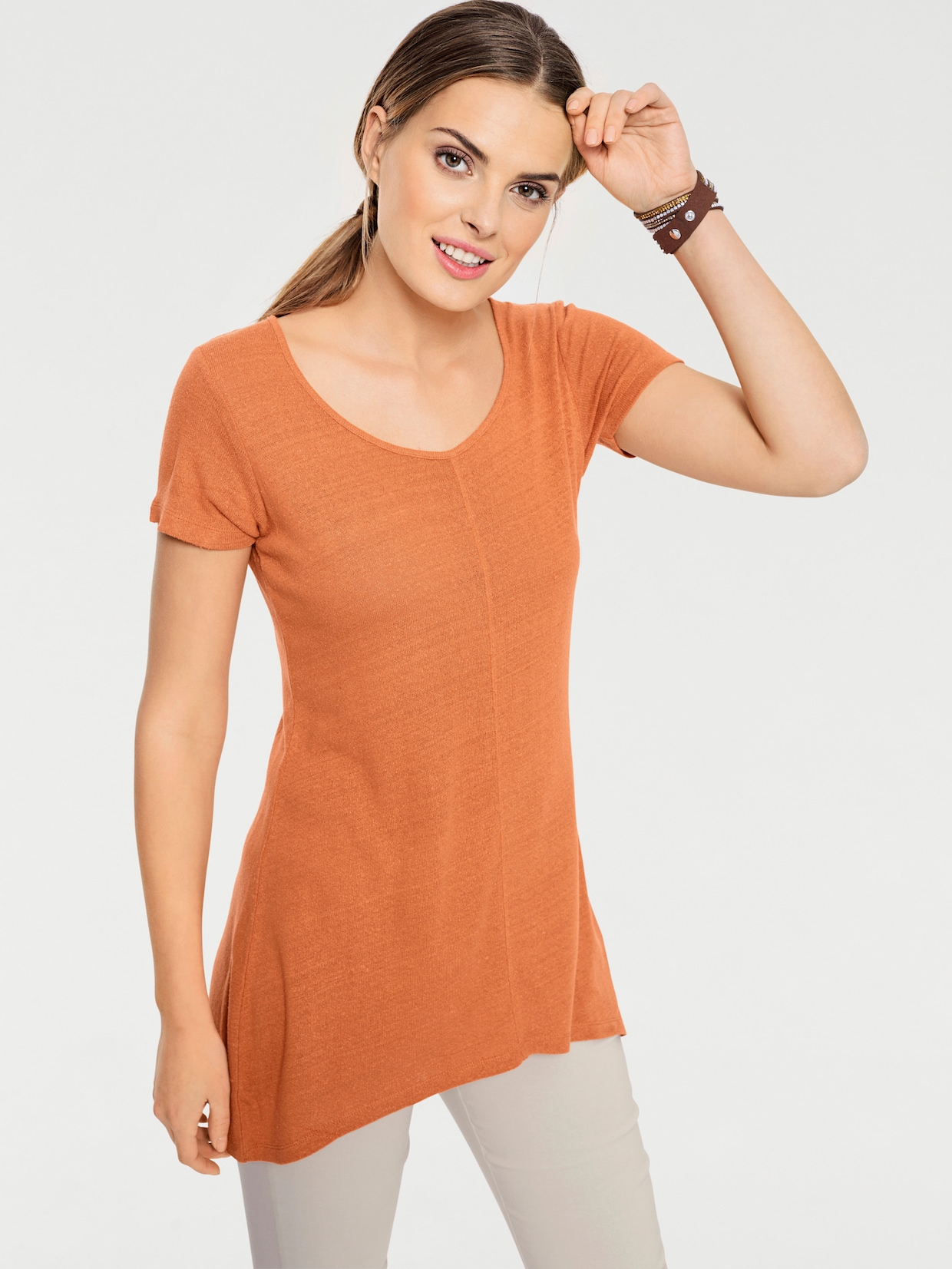 heine T-shirt long - orange