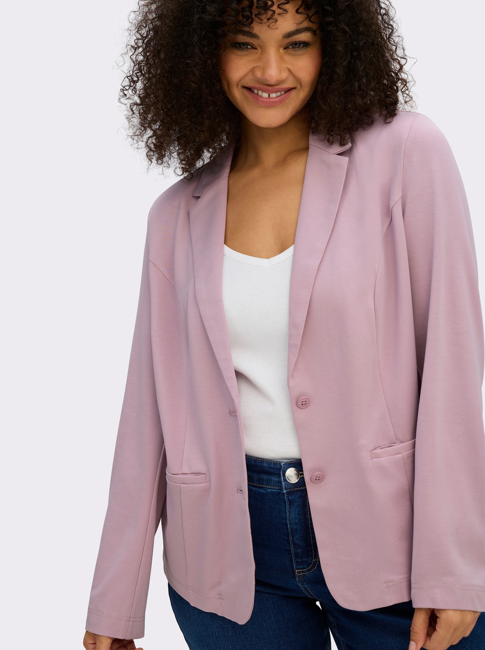 Jerseyblazer in Interlock-Qualität - mauve