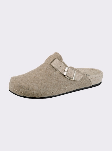 Pantoffel Innensohle aus Wolle - beige