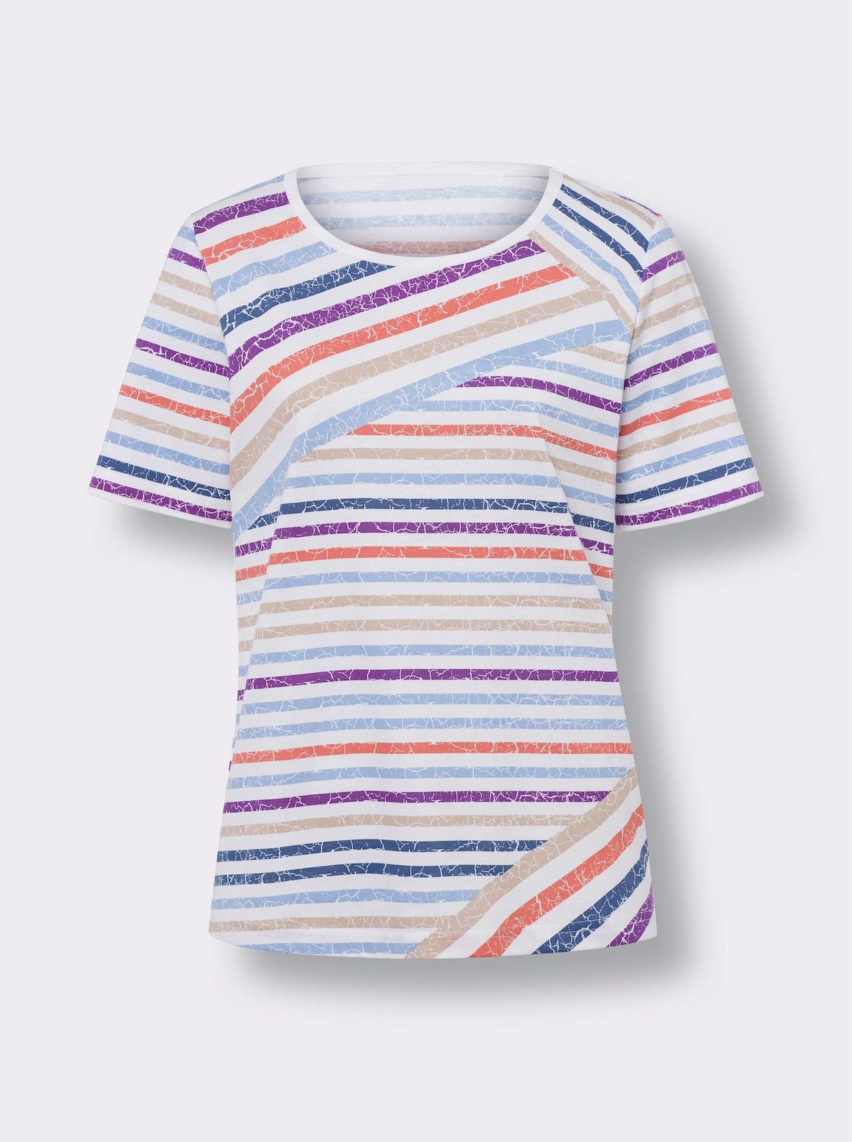 Shirt met korte mouwen - wit/hemelsblauw bedrukt