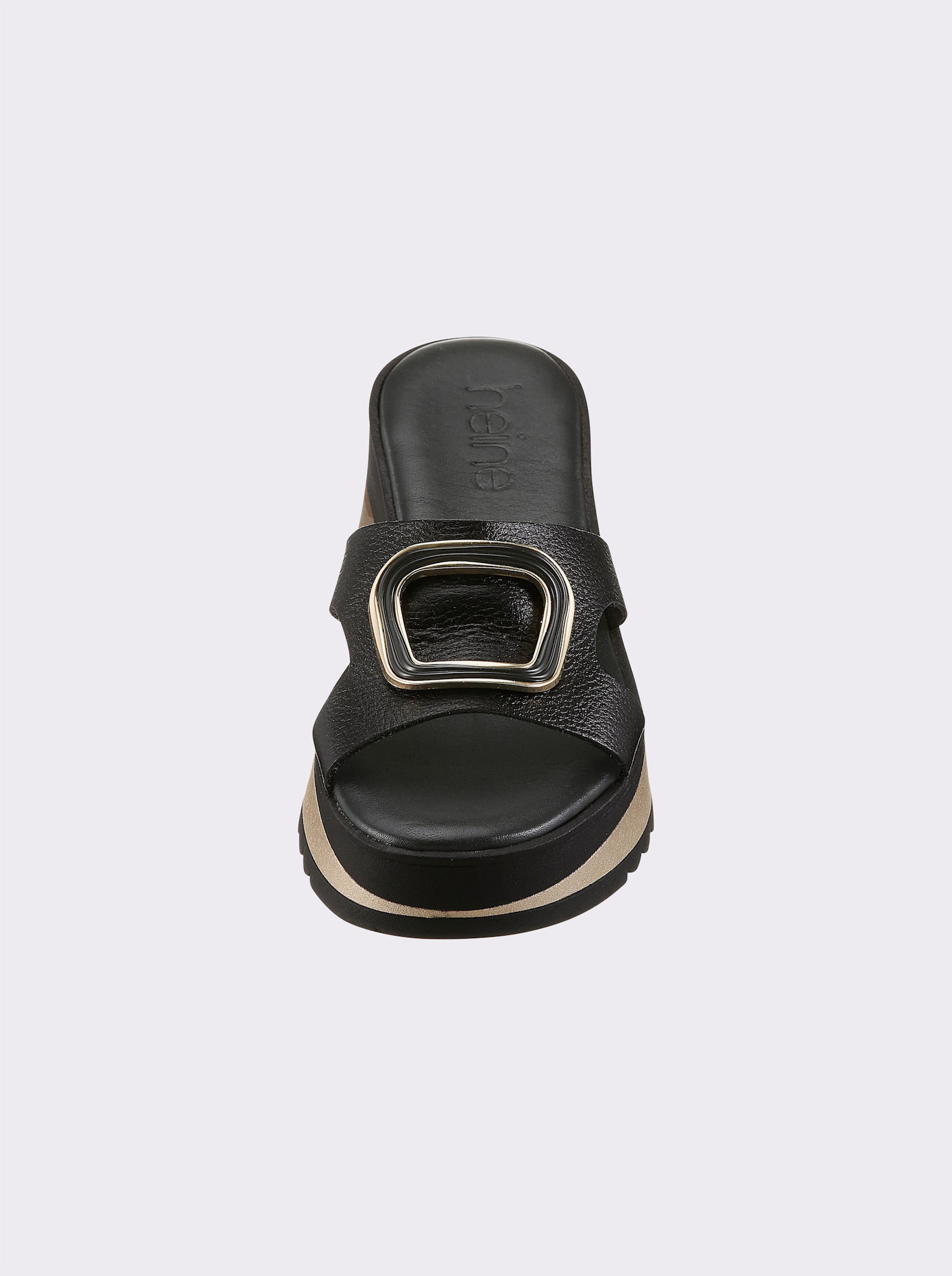 heine Pantolette - schwarz-beige