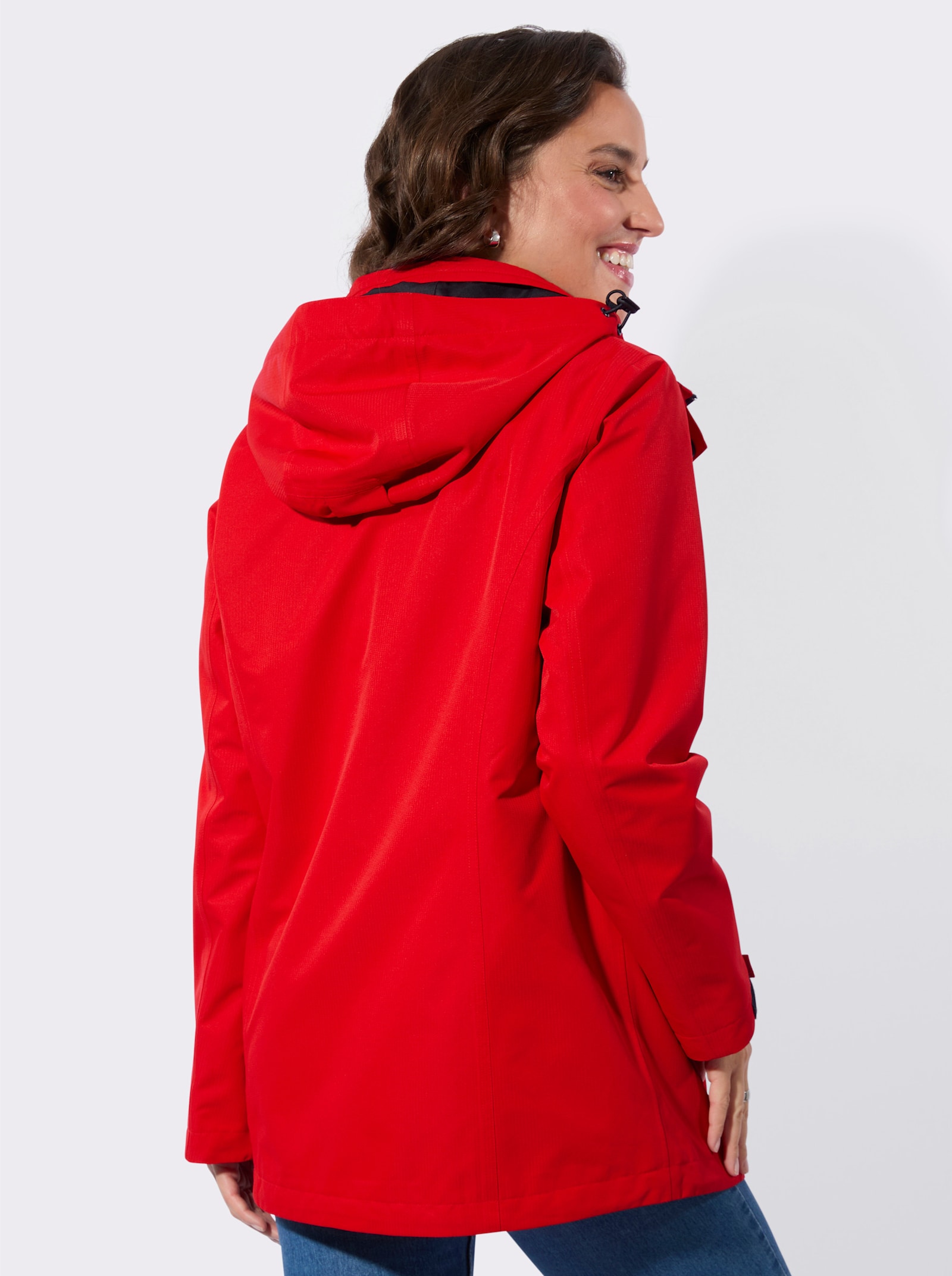 Funktionsjacke mit Reissverschluss-Taschen - rot