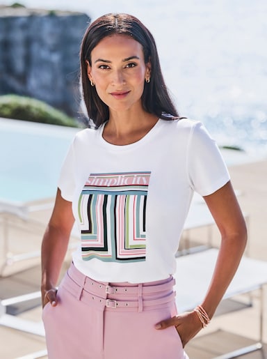 heine Kurzarmshirt - weiß-kalkmint